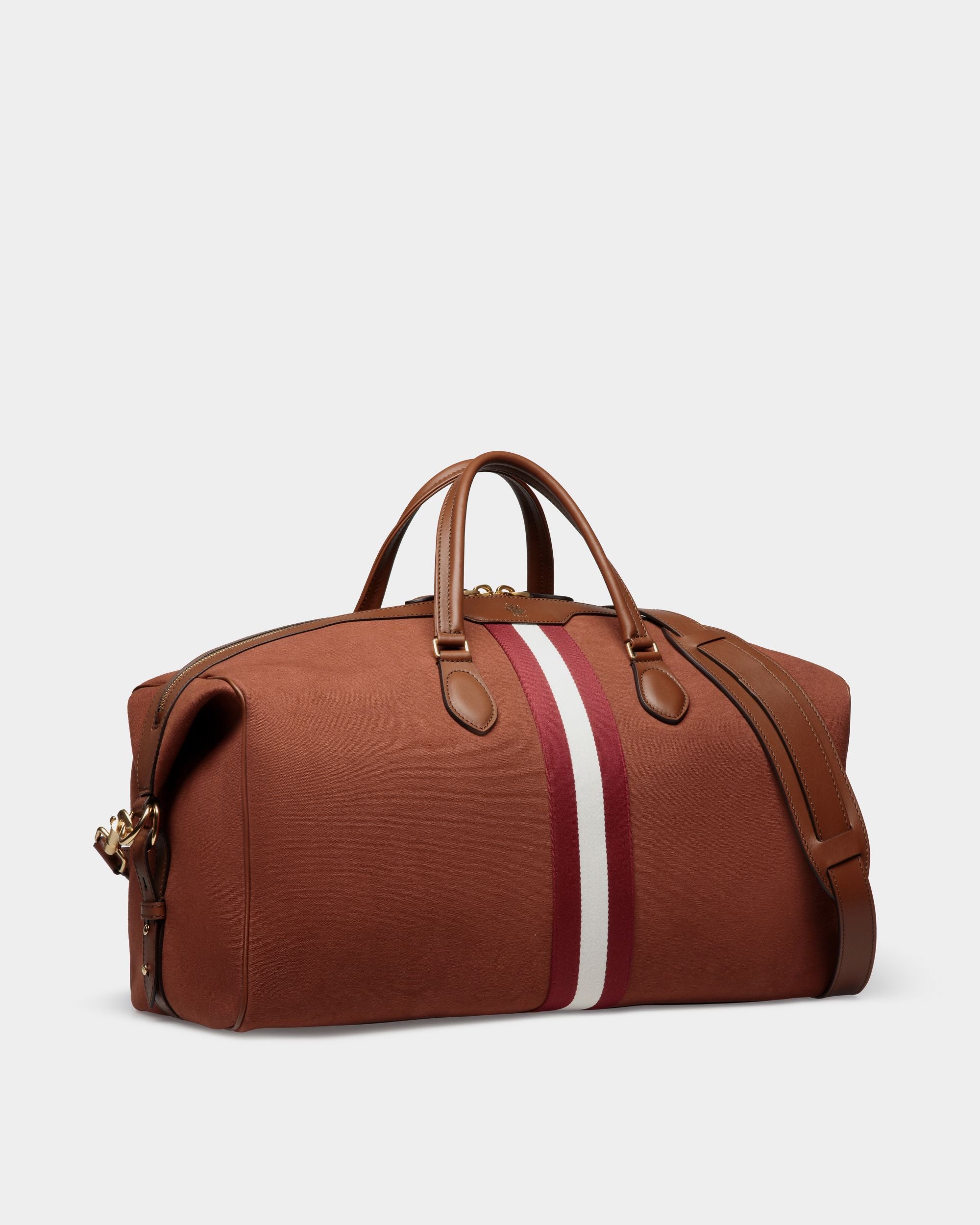 Beckett Weekender in Red Cotton Canvas - Men's - Bally - 04