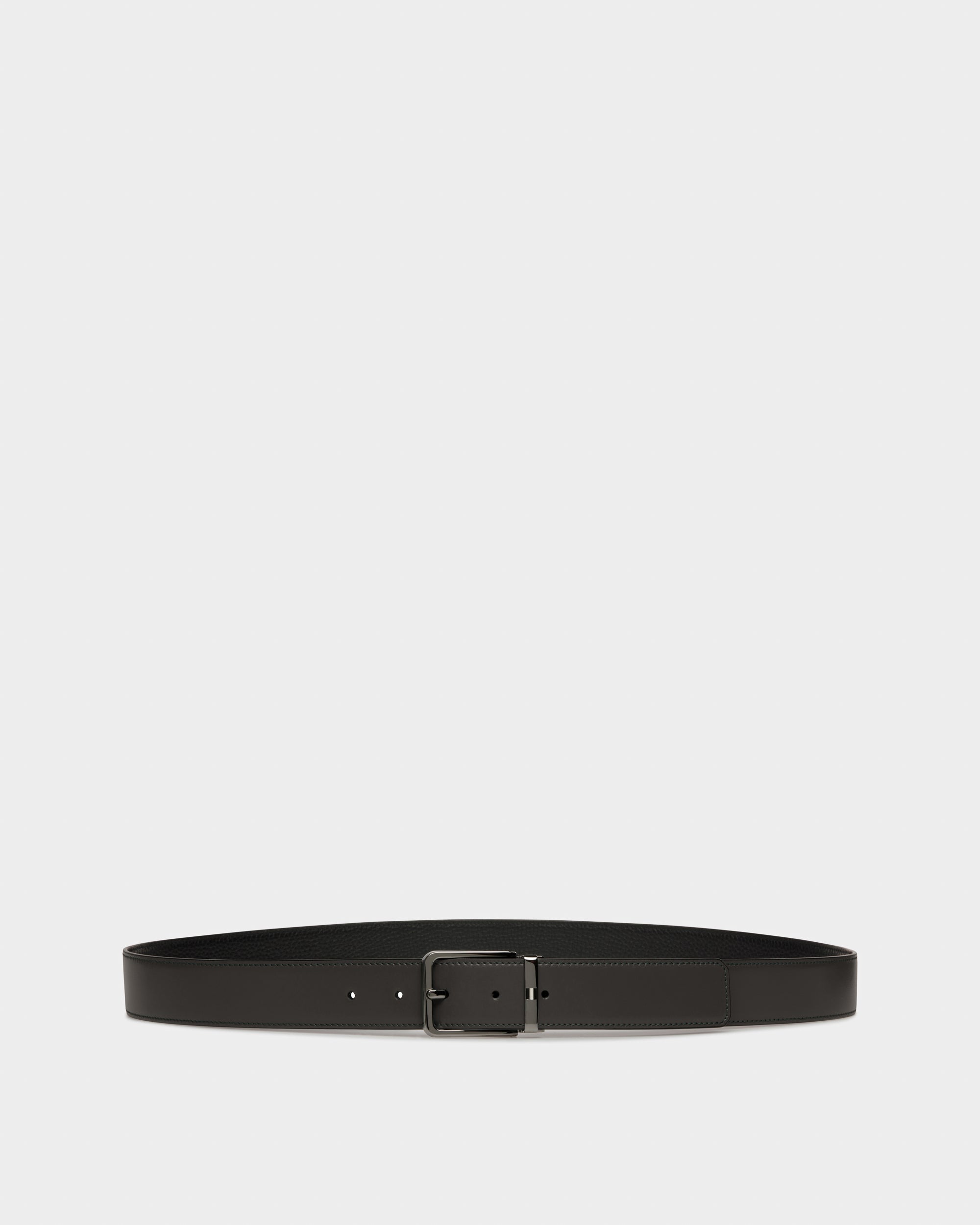 Arkin Leather 35mm Belt In Black - Men's - Bally - 01