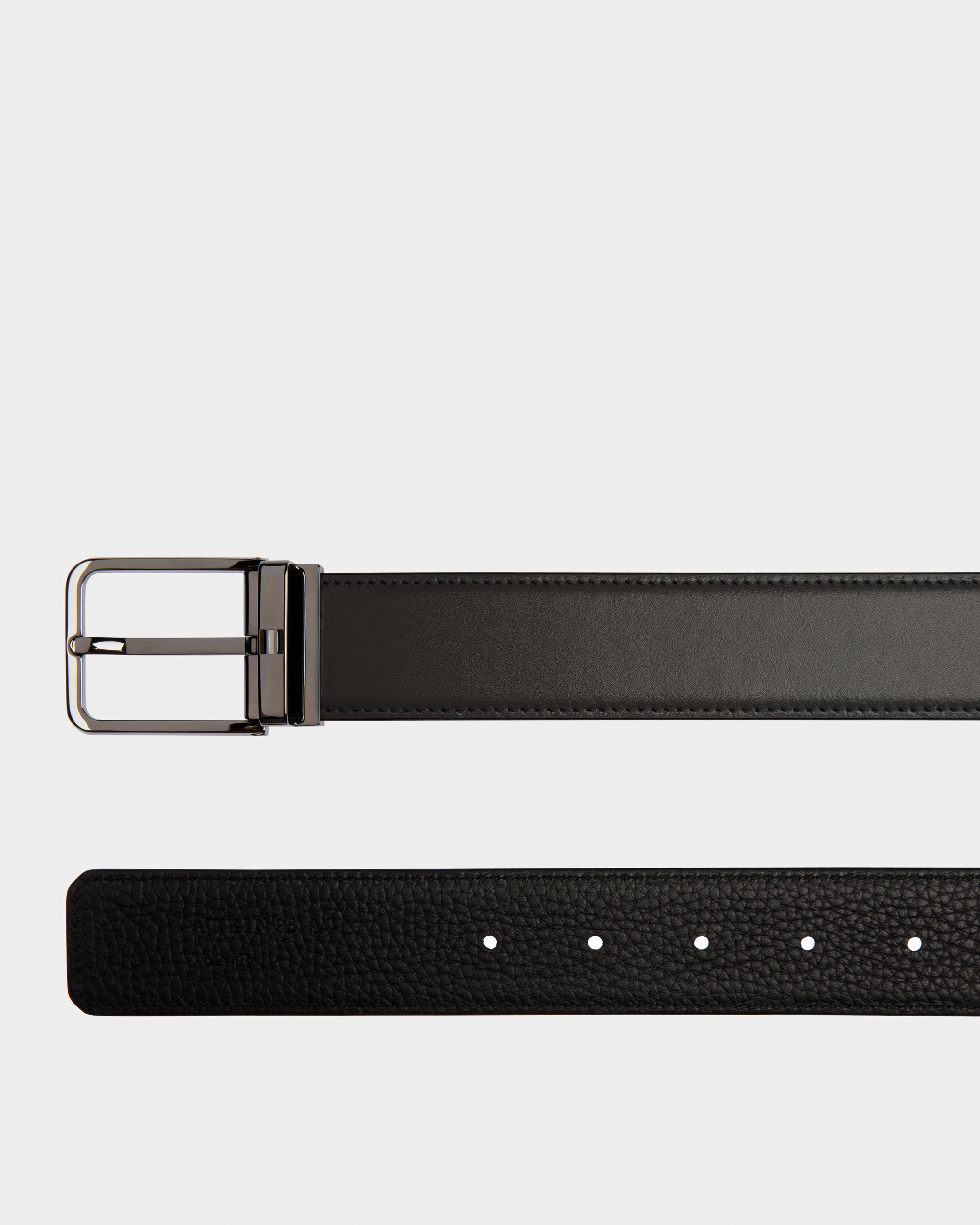 Arkin Leather 35mm Belt In Black - Men's - Bally - 02