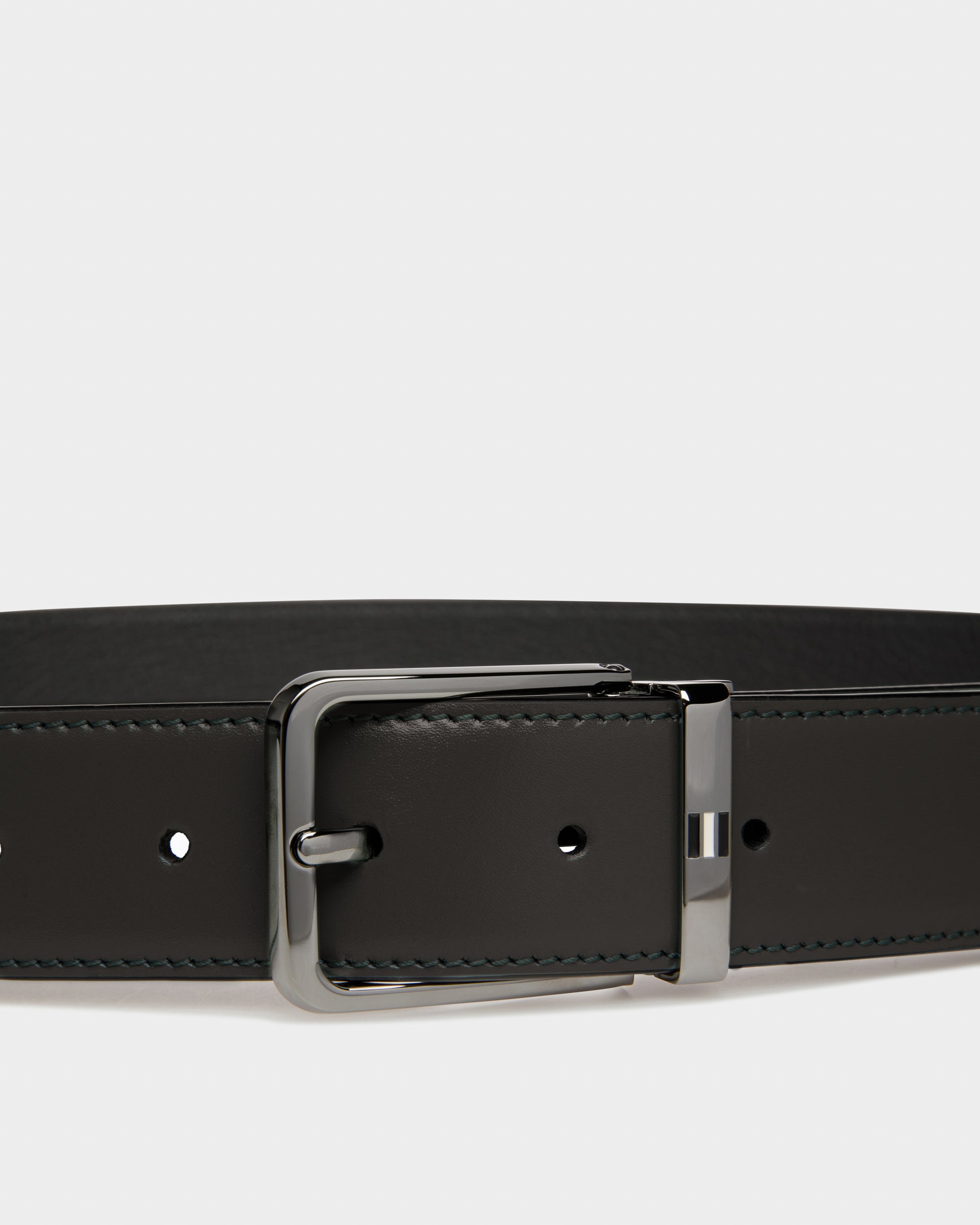 Arkin Leather 35mm Belt In Black - Men's - Bally - 03