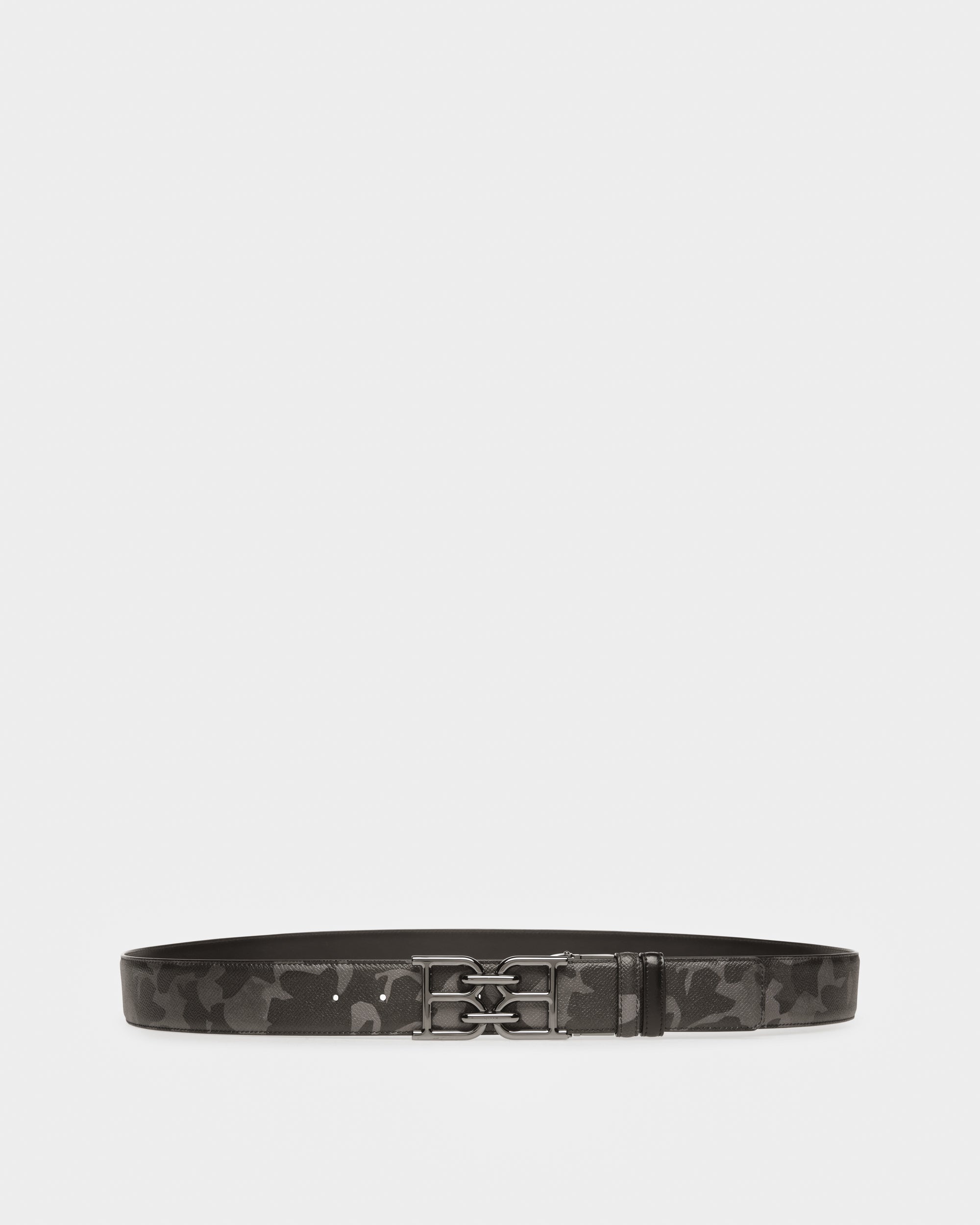 B-Chain Leather 40Mm Belt In Black - Men's - Bally - 01