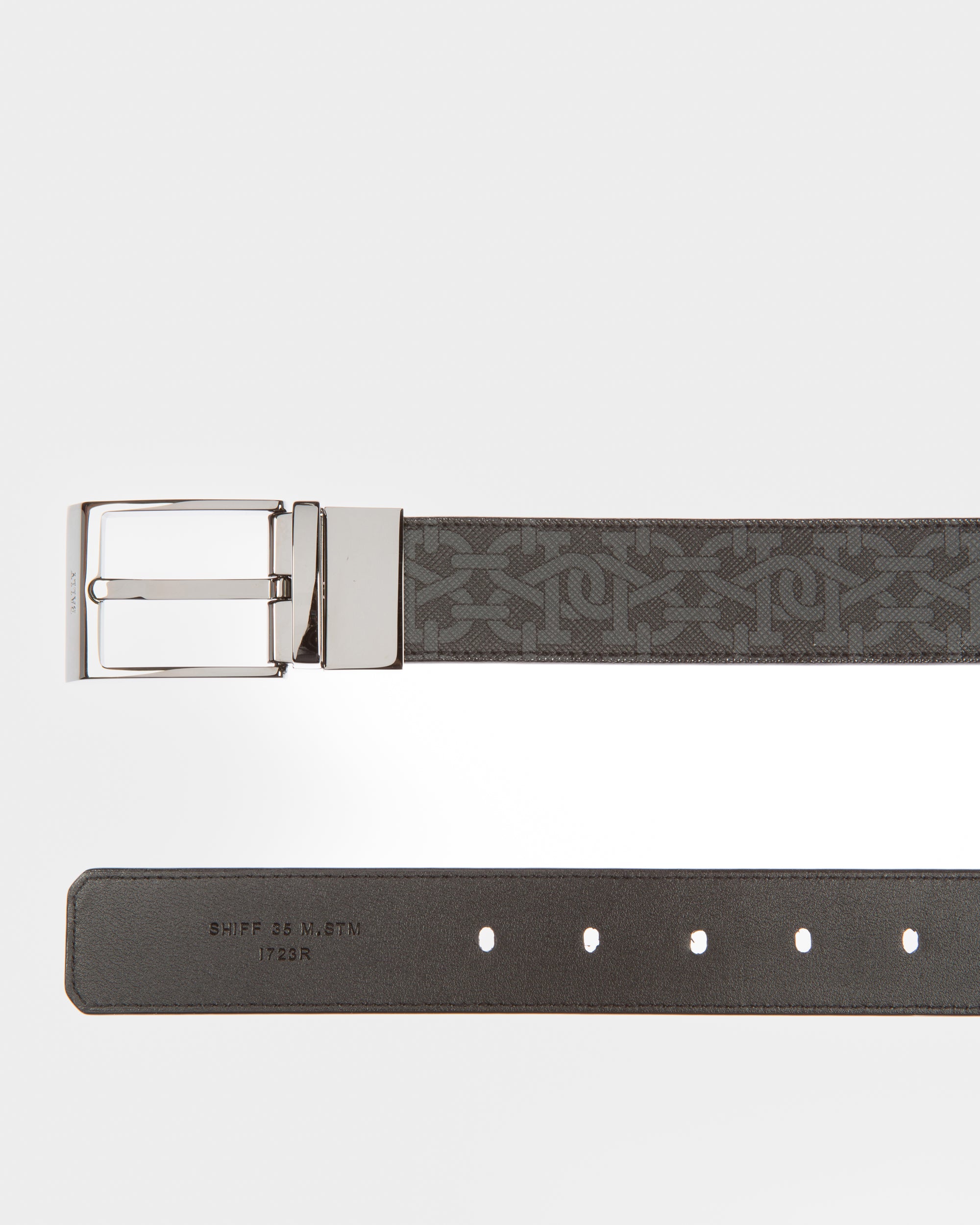 Shiff Tpu 35Mm Belt In Grey & Black - Men's - Bally - 02