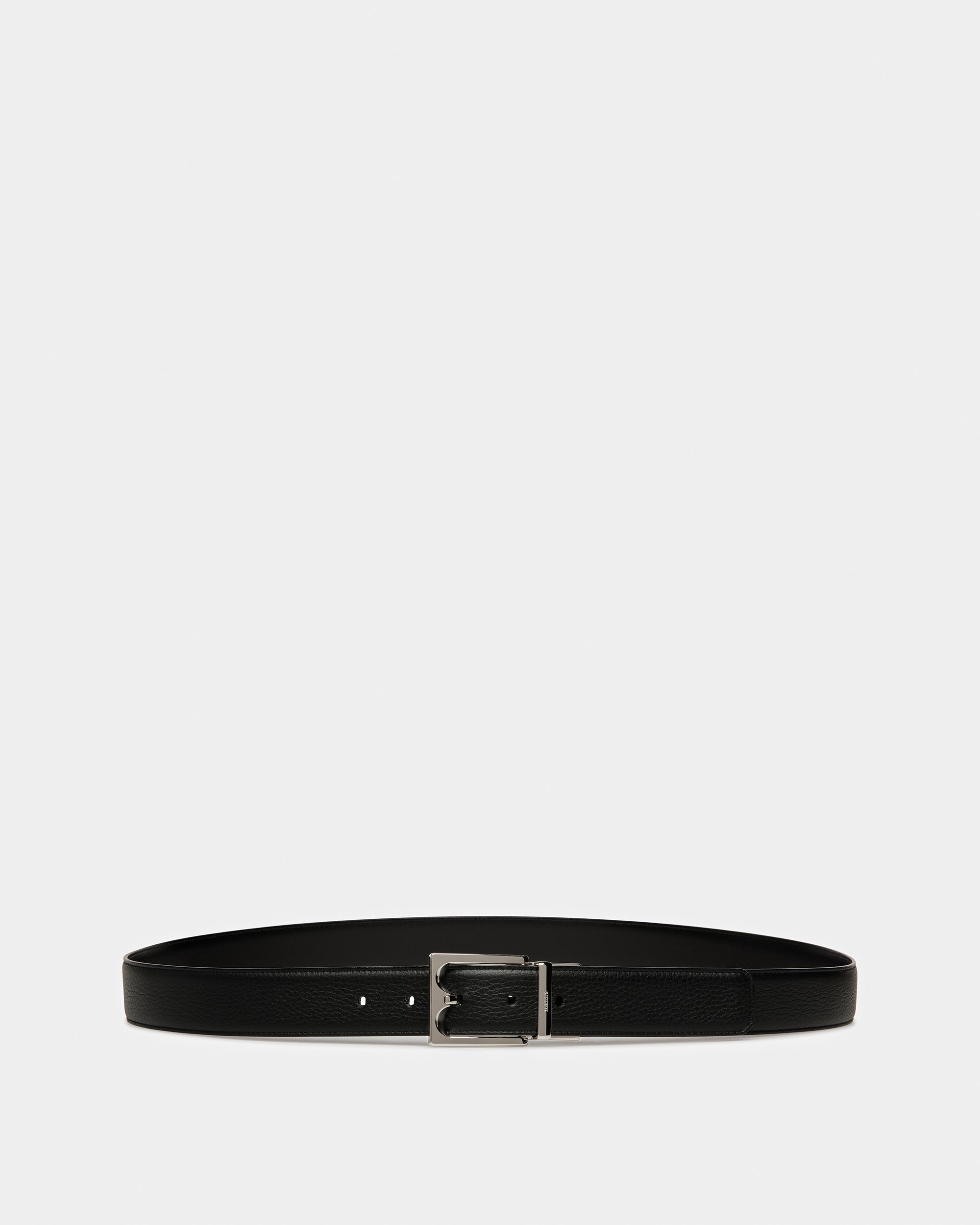 Belmond Leather Belt In Black - Men's - Bally - 01