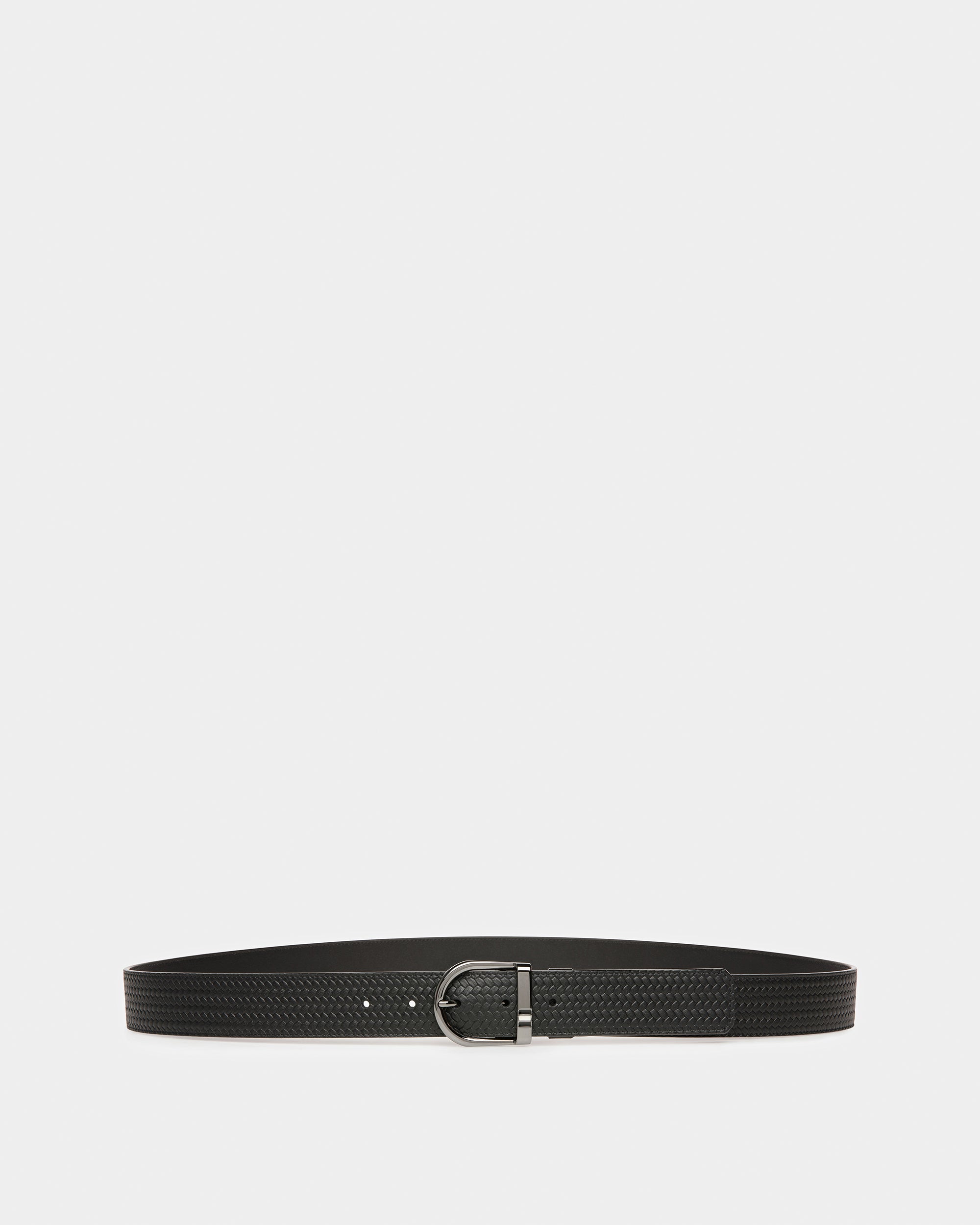 Darkon Leather Belt In Black - Men's - Bally - 01
