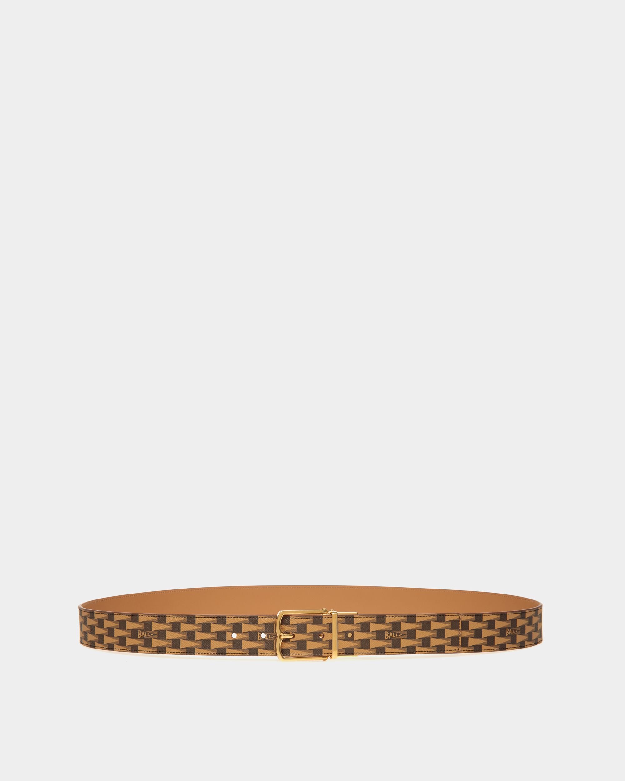 Adjustable 35mm Dress Belt In Desert TPU And Leather - Men's - Bally - 01