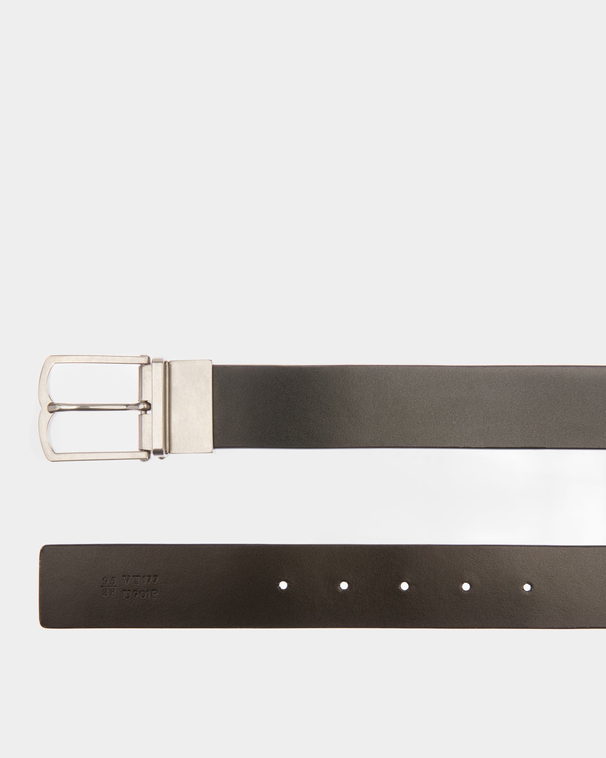 Dress Belt In Black Leather - Men's - Bally - 02