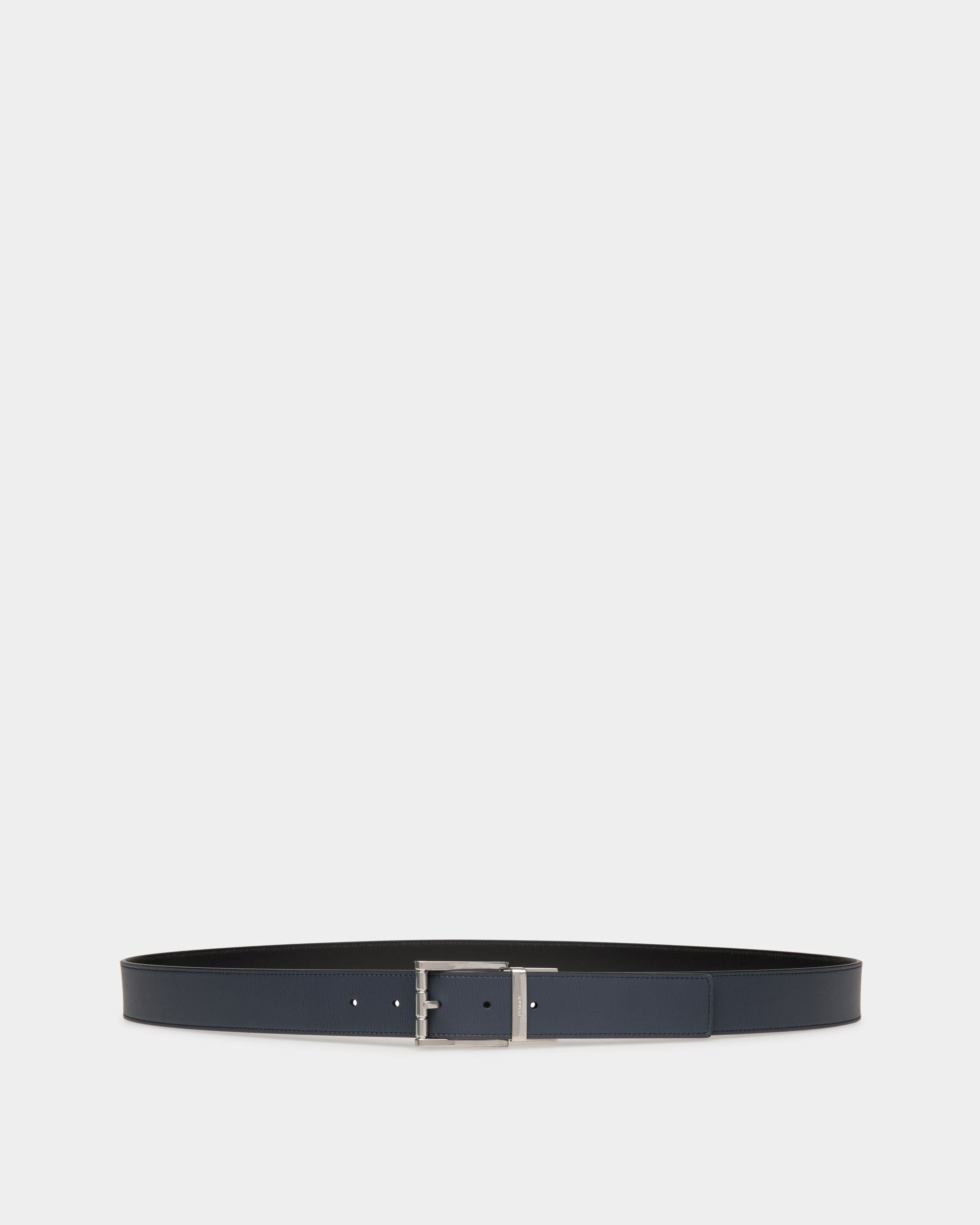 Dress Belt In Midnight Leather - Men's - Bally - 01