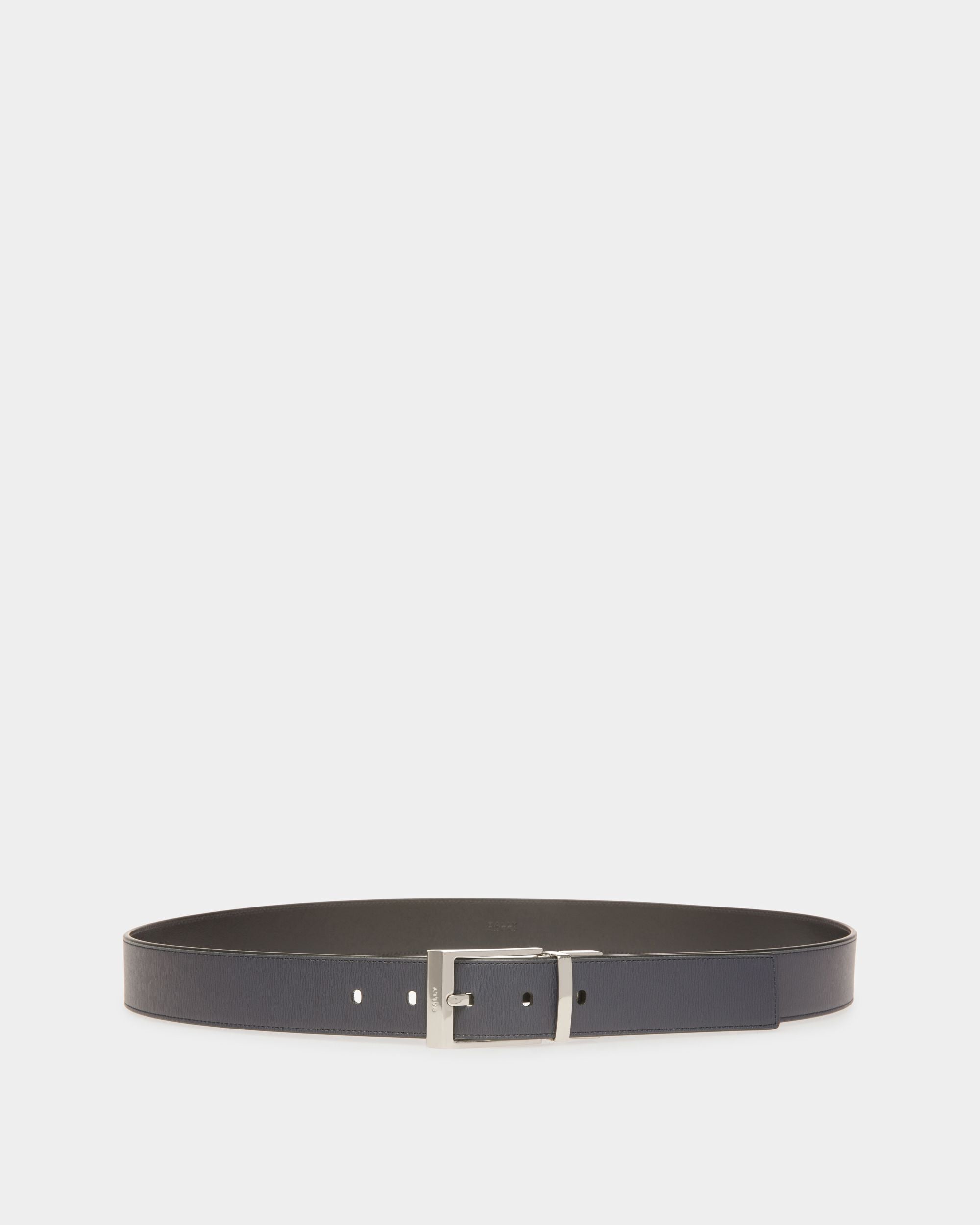 Dress Belt In Midnight Leather - Men's - Bally - 01