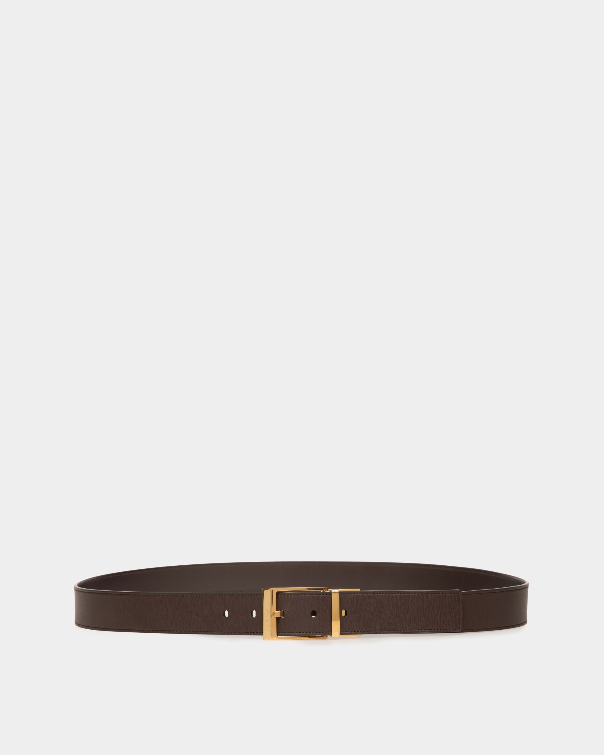 Shiffie 35mm Reversible and Adjustable Belt in Ebano Leather - Men's - Bally - 01