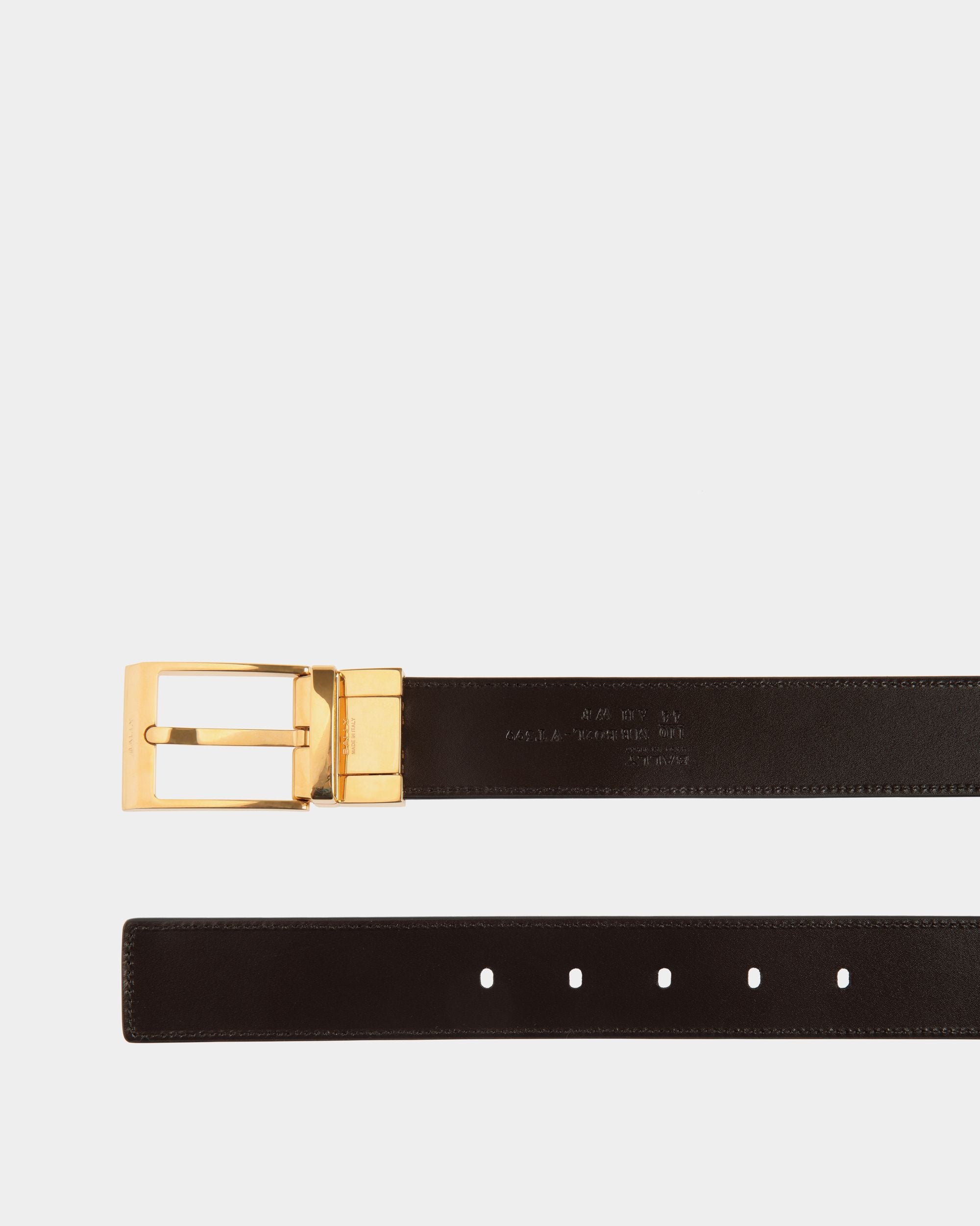 Shiffie 35mm Reversible and Adjustable Belt in Ebano Leather - Men's - Bally - 02