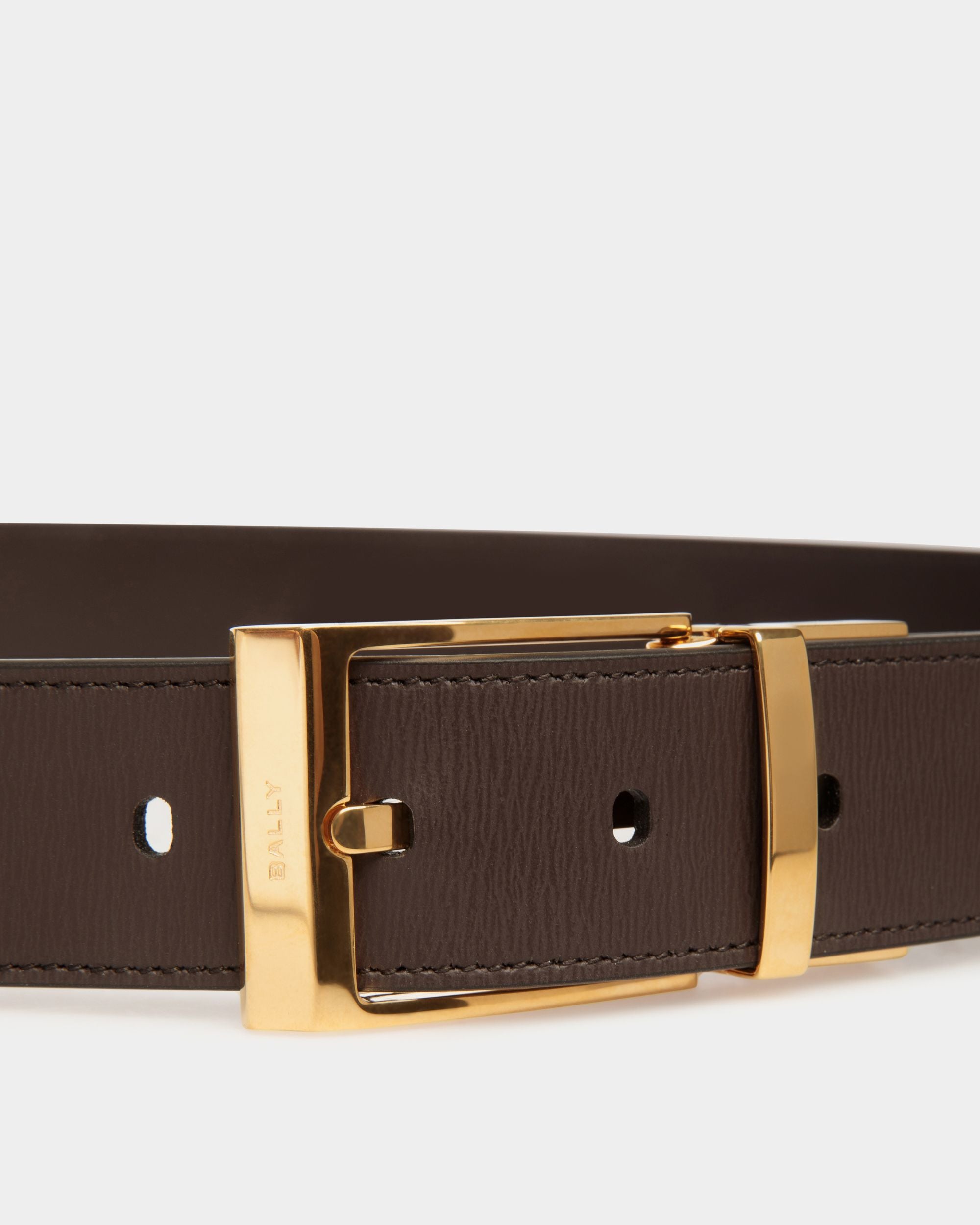 Shiffie 35mm Reversible and Adjustable Belt in Ebano Leather - Men's - Bally - 03