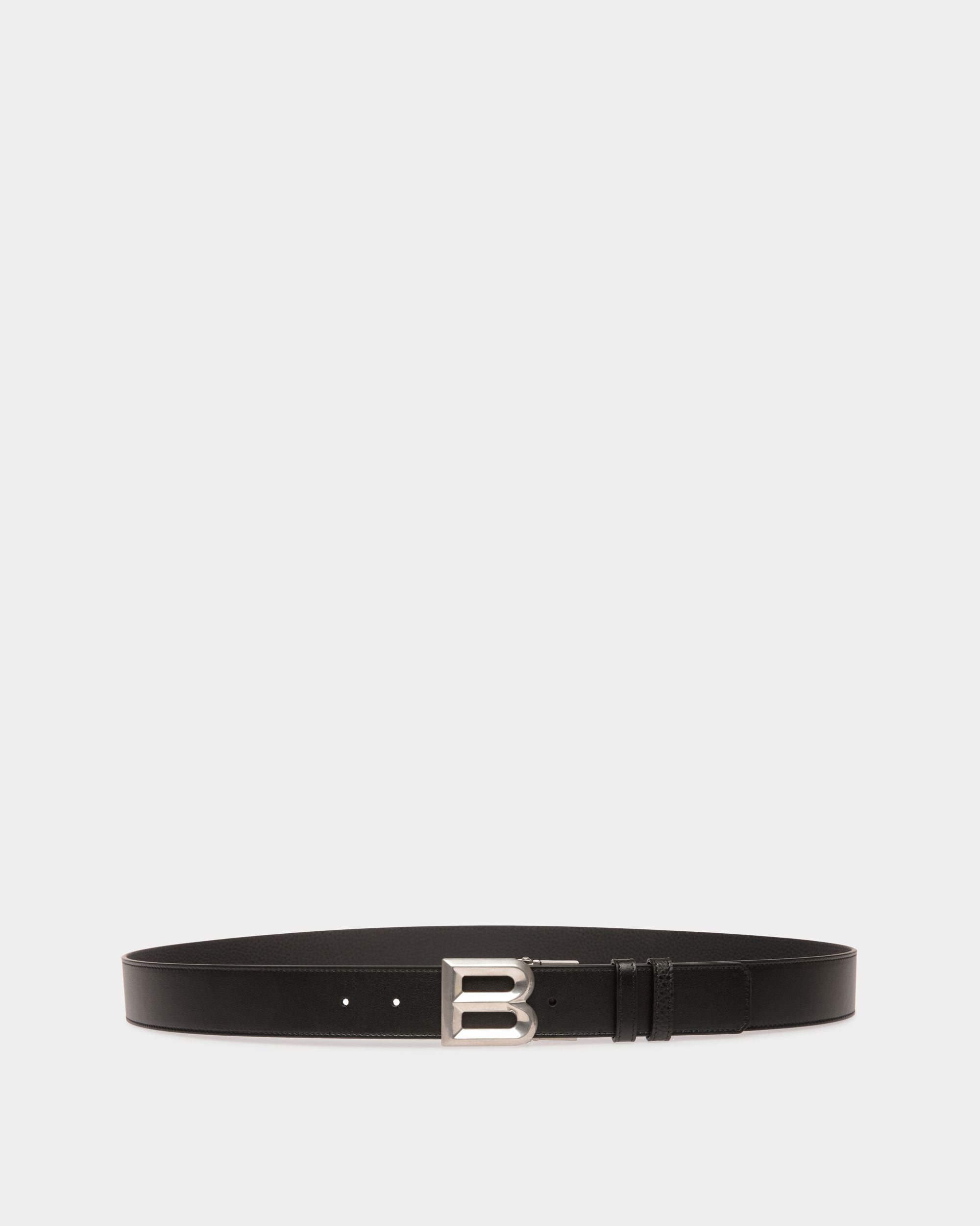 B Bold 35mm Reversible And Adjustable Belt in Black Leather - Men's - Bally - 01