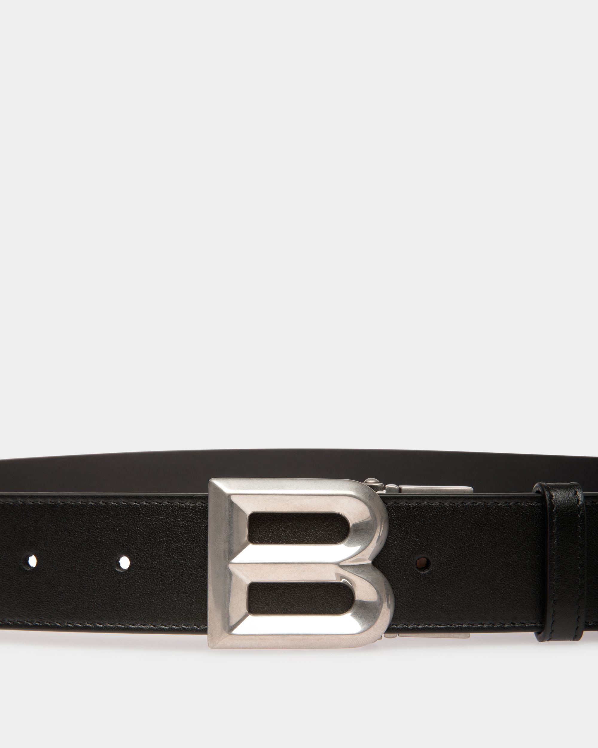 B Bold 35mm Reversible And Adjustable Belt in Black Leather - Men's - Bally - 03