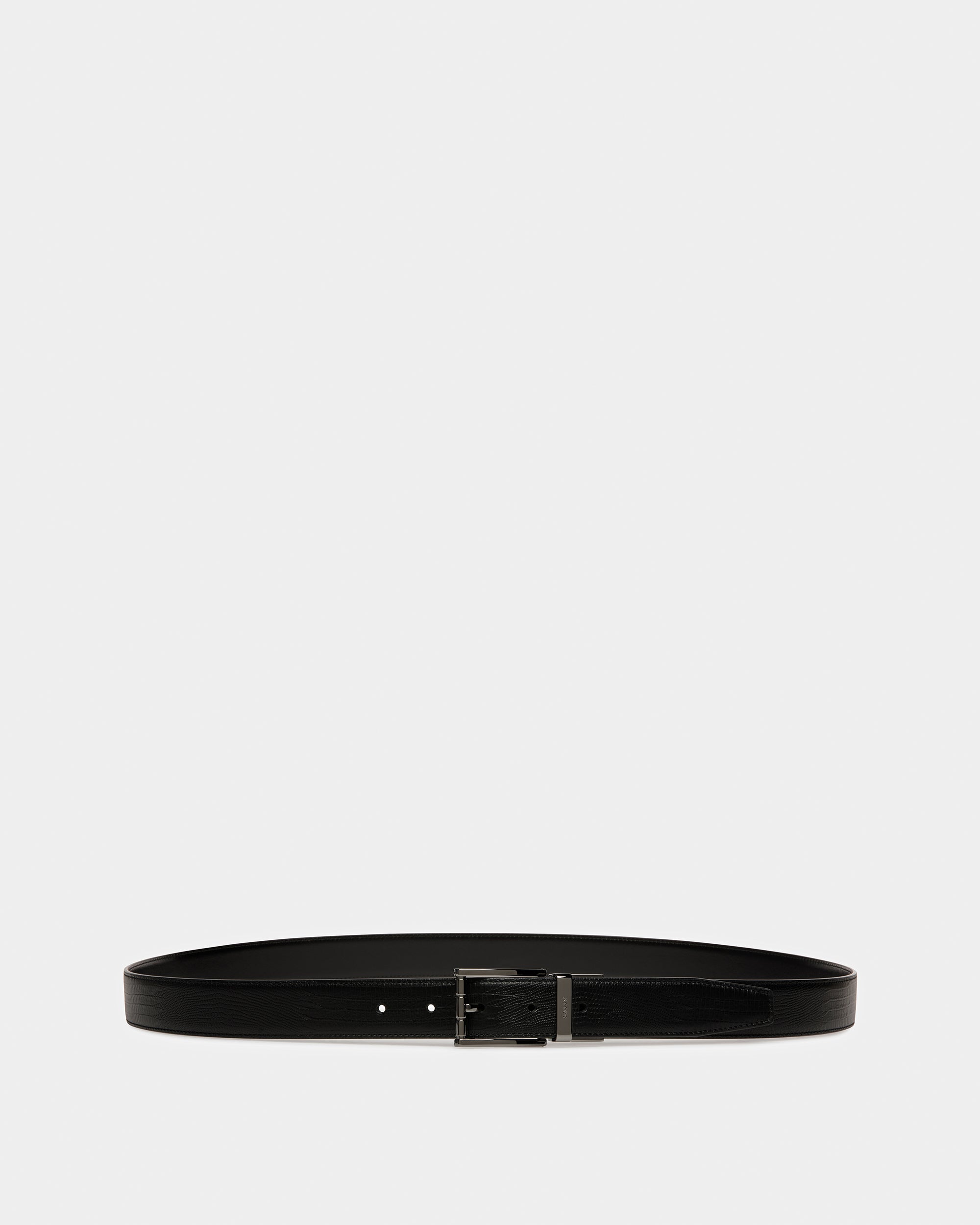 Astor Leather 30mm Belt In Black - Men's - Bally - 01