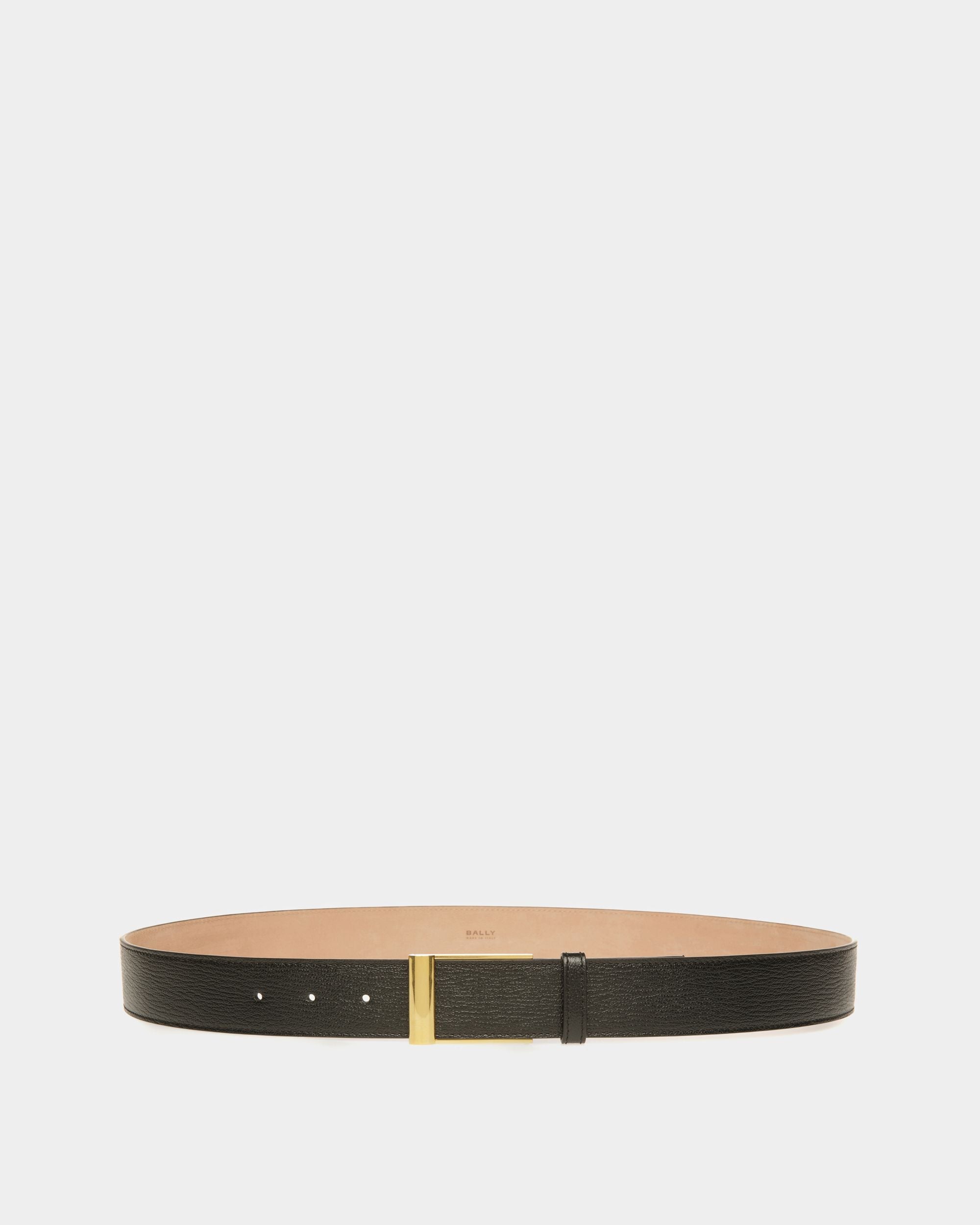 Dress Belt In Black Leather - Men's - Bally - 01