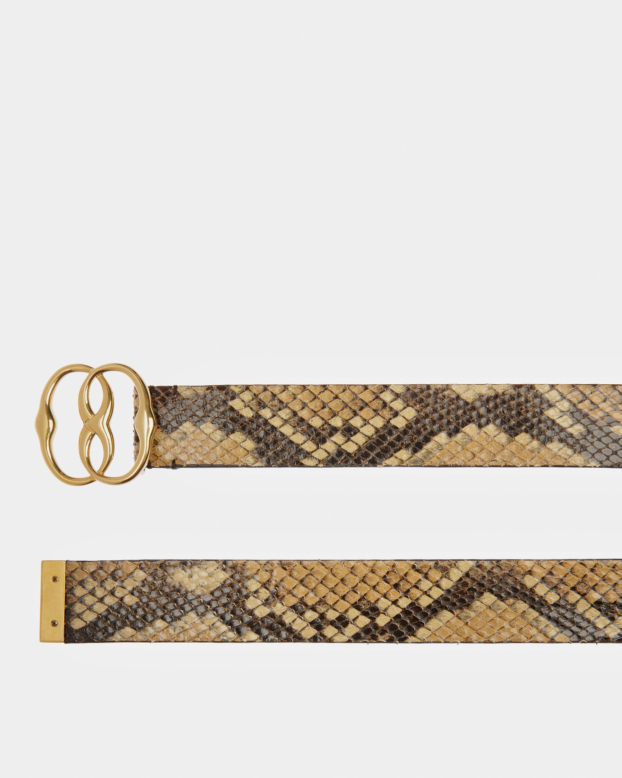 Emblem Printed Python 35mm Belt - Men's - Bally - 02