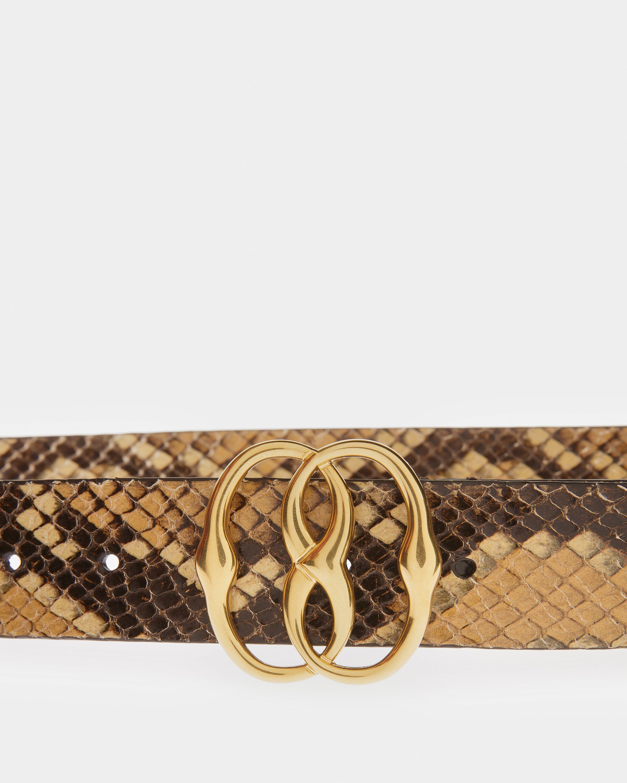 Emblem Printed Python 35mm Belt - Men's - Bally - 03