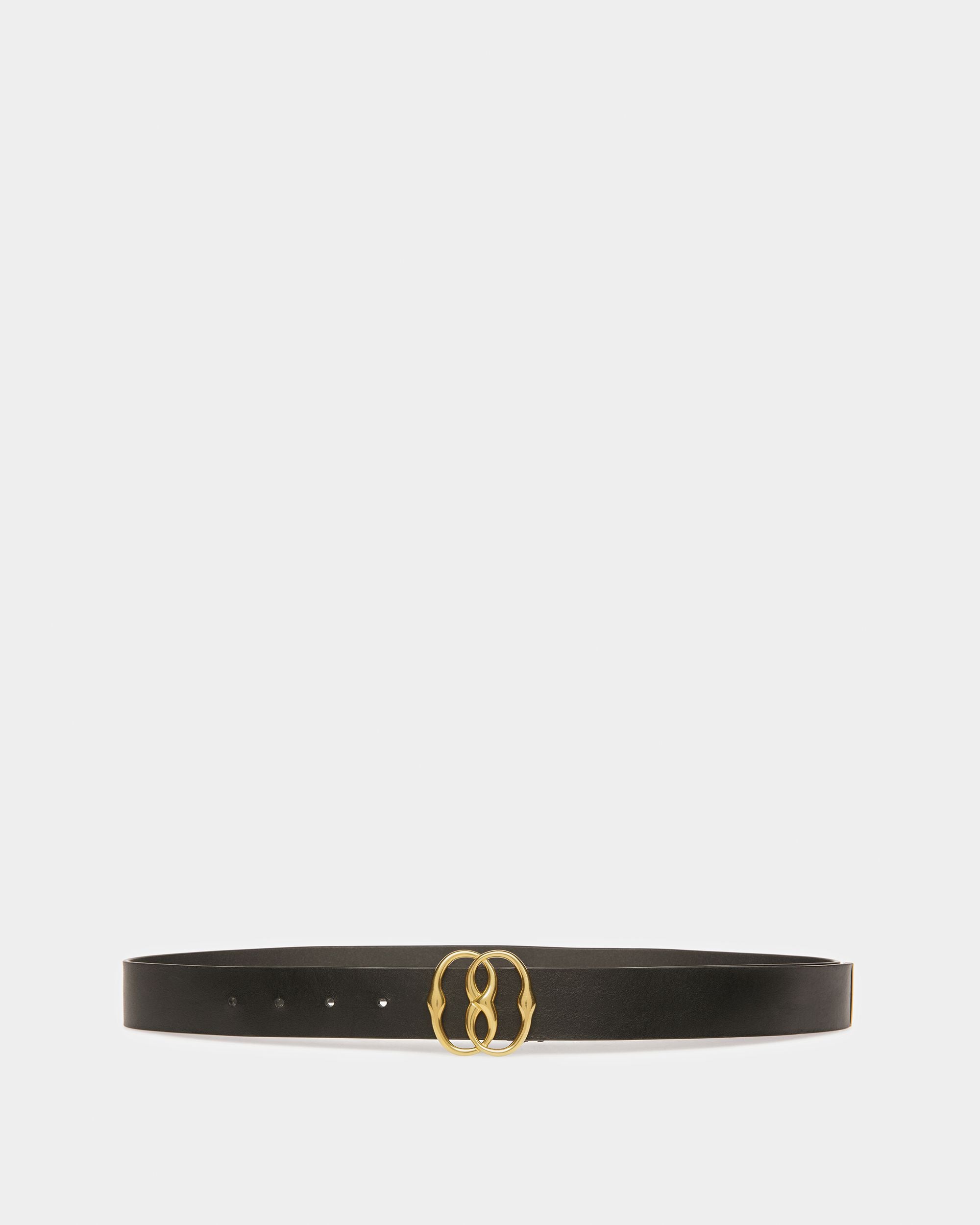Emblem Leather 35mm Belt - Men's - Bally - 01