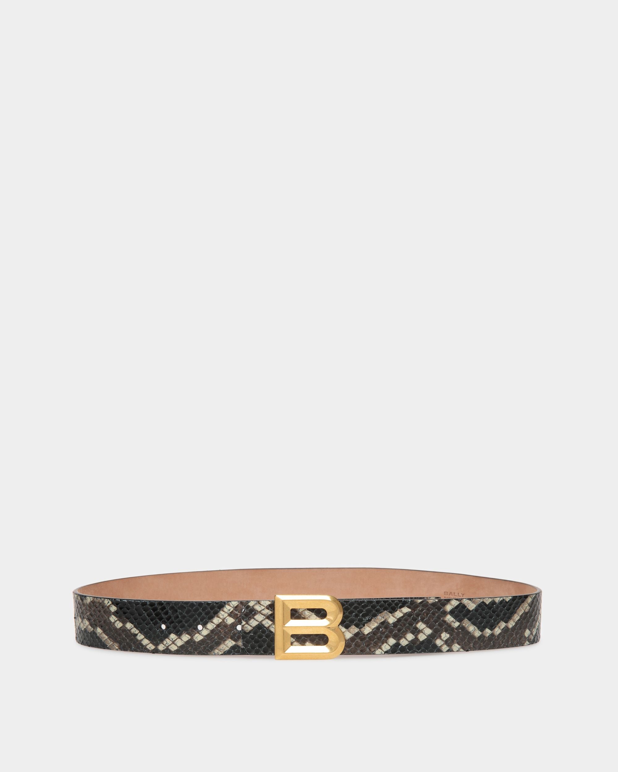 B Bold 35mm Belt In Black Leather - Men's - Bally - 01