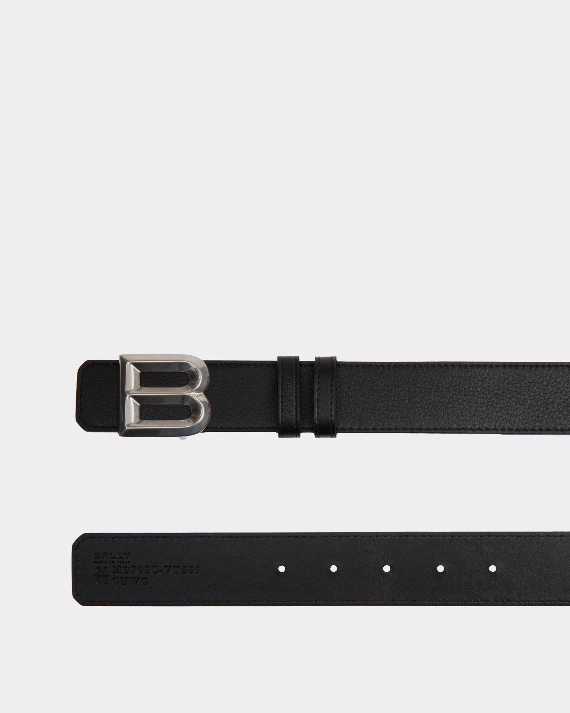 B Bold 35mm Belt In Black Leather - Men's - Bally - 02