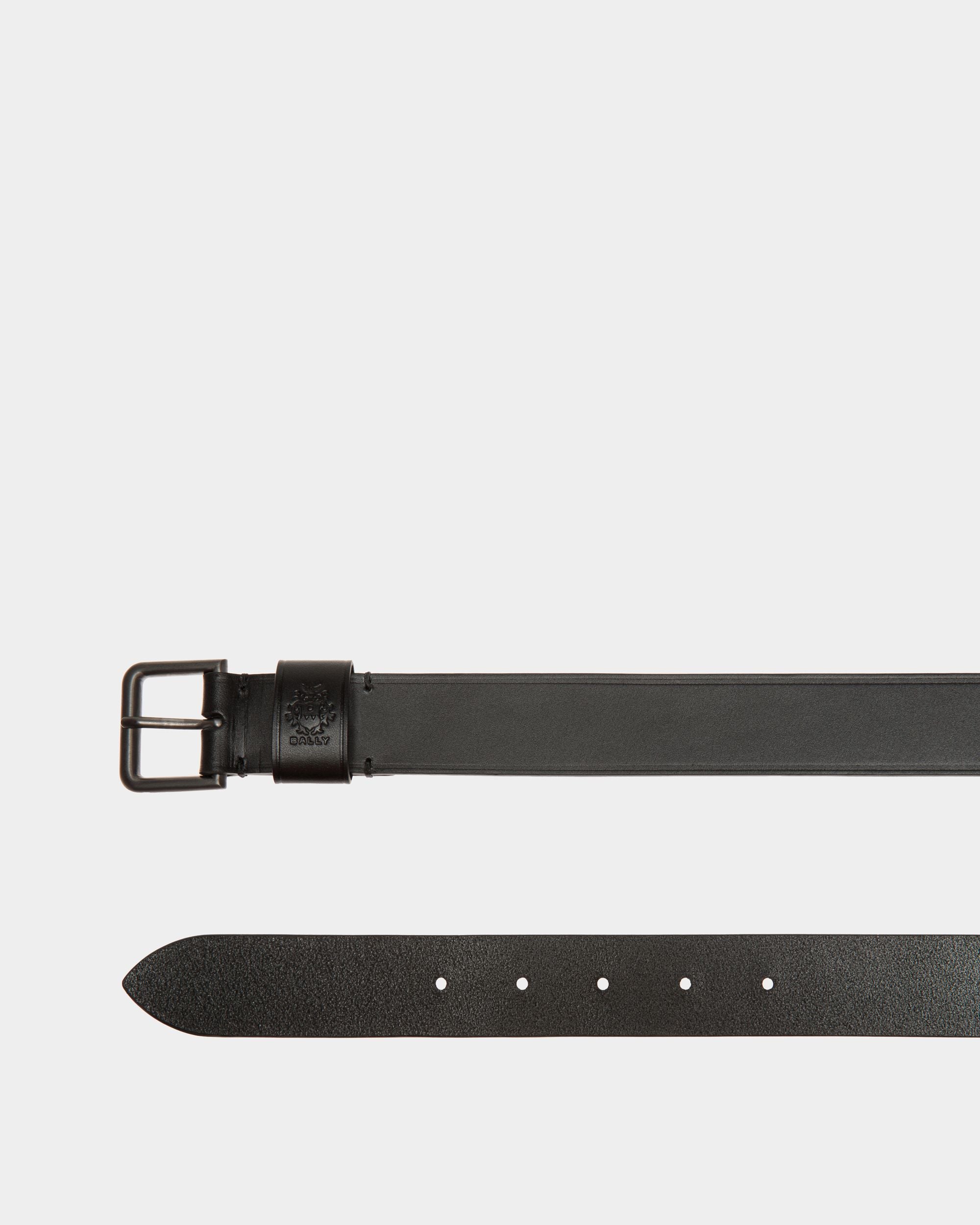 Adrien Brody Travel Collection Belt In Black Leather - Men's - Bally - 02