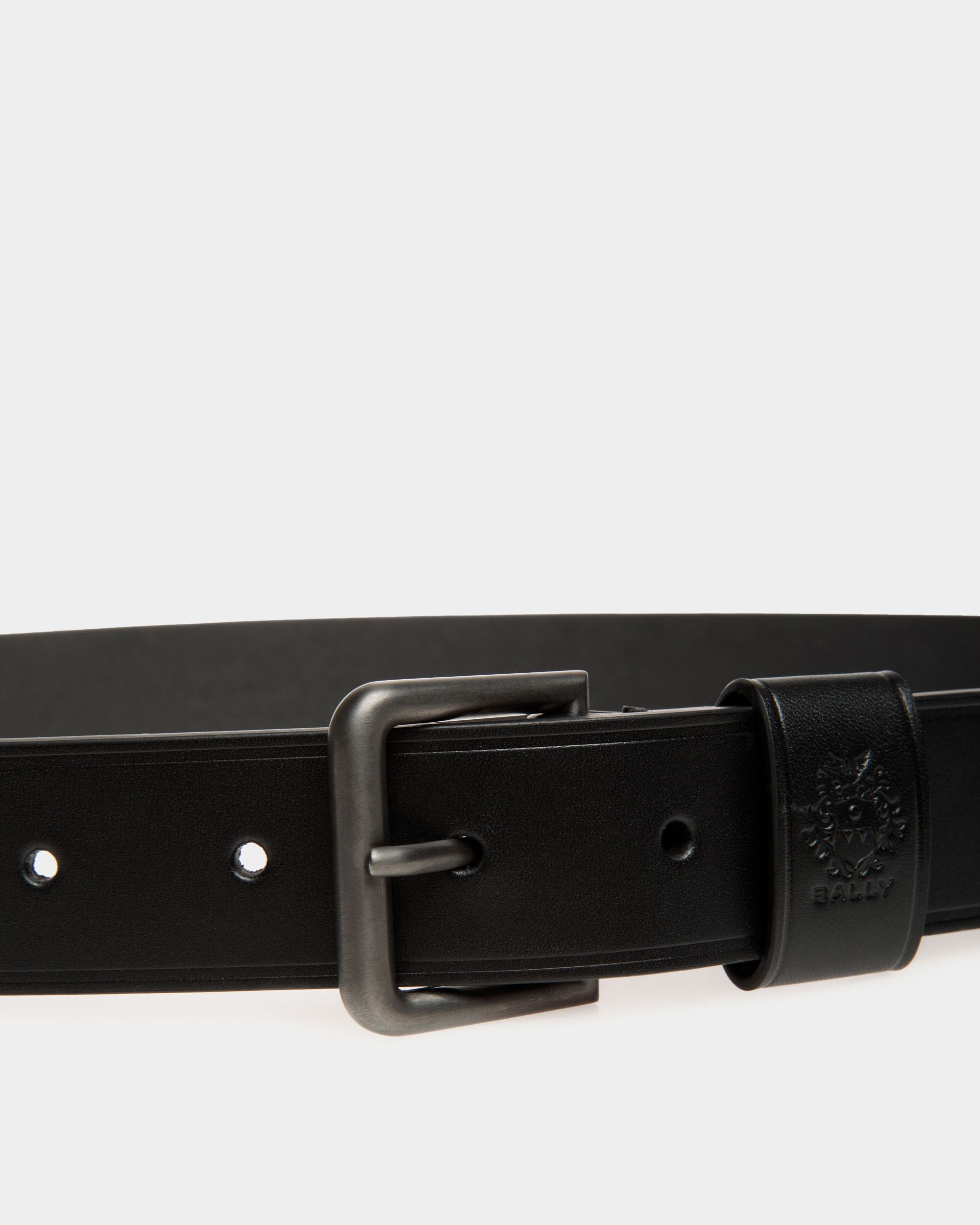 Adrien Brody Travel Collection Belt In Black Leather - Men's - Bally - 03