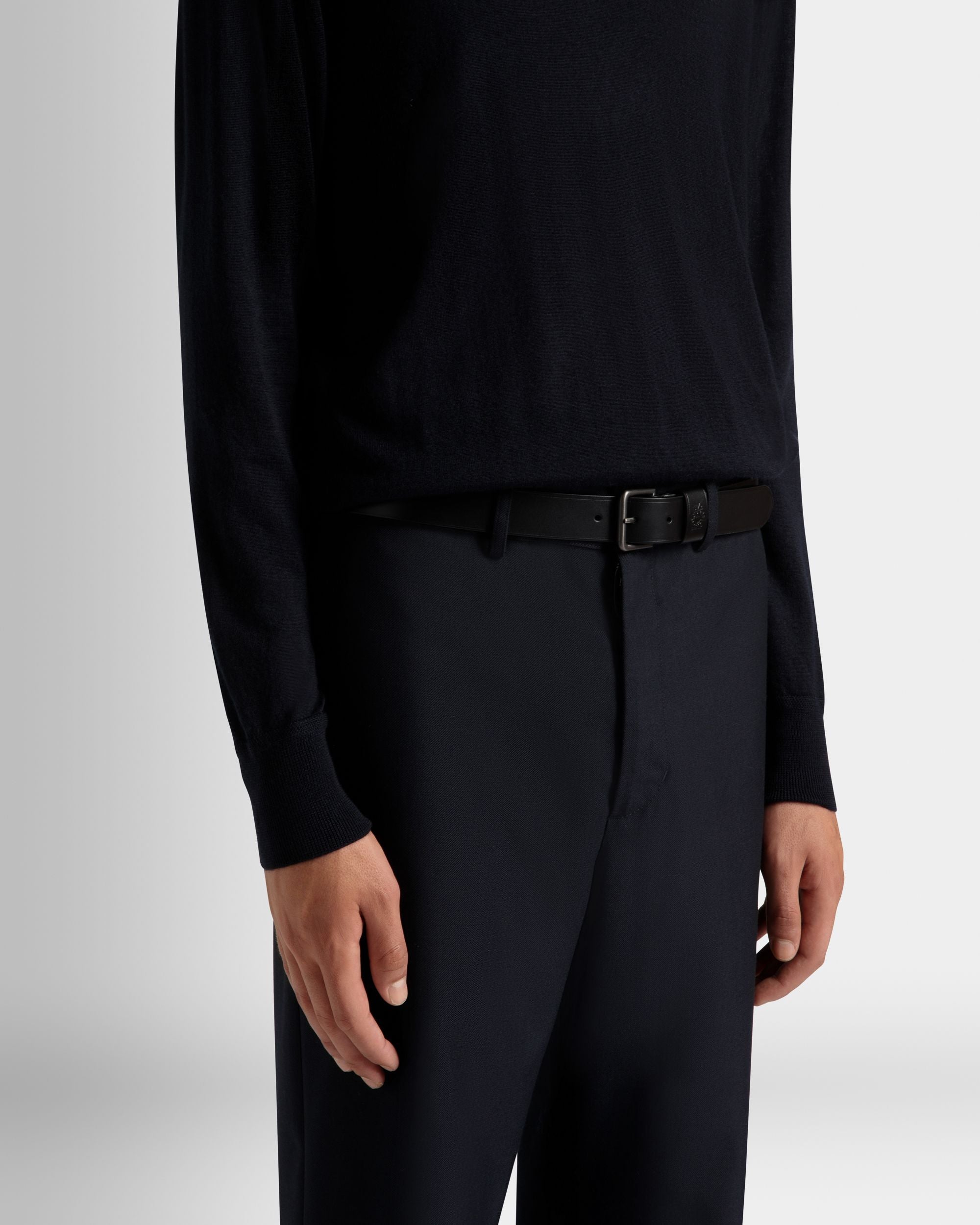 Adrien Brody Travel Collection Belt In Black Leather - Men's - Bally - 04