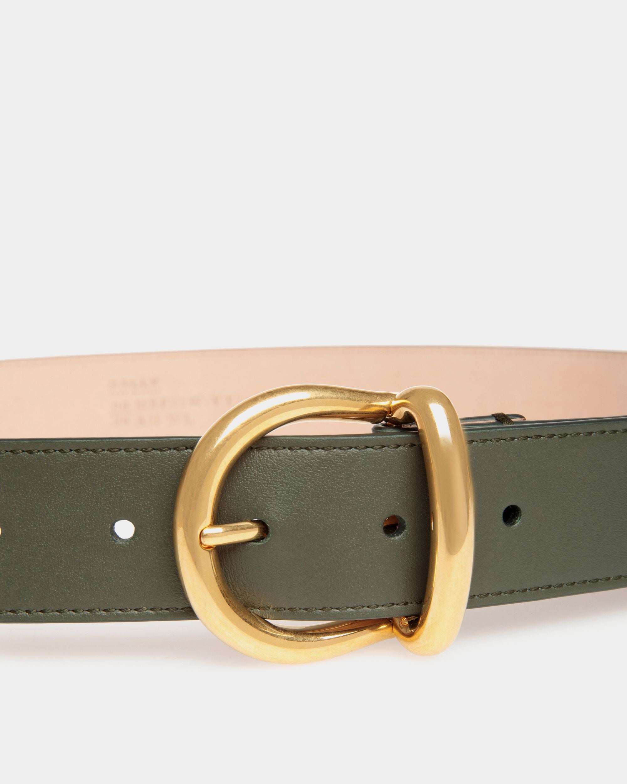 Adrien Brody Travel Collection Belt In Olive Green Leather - Men's - Bally - 03