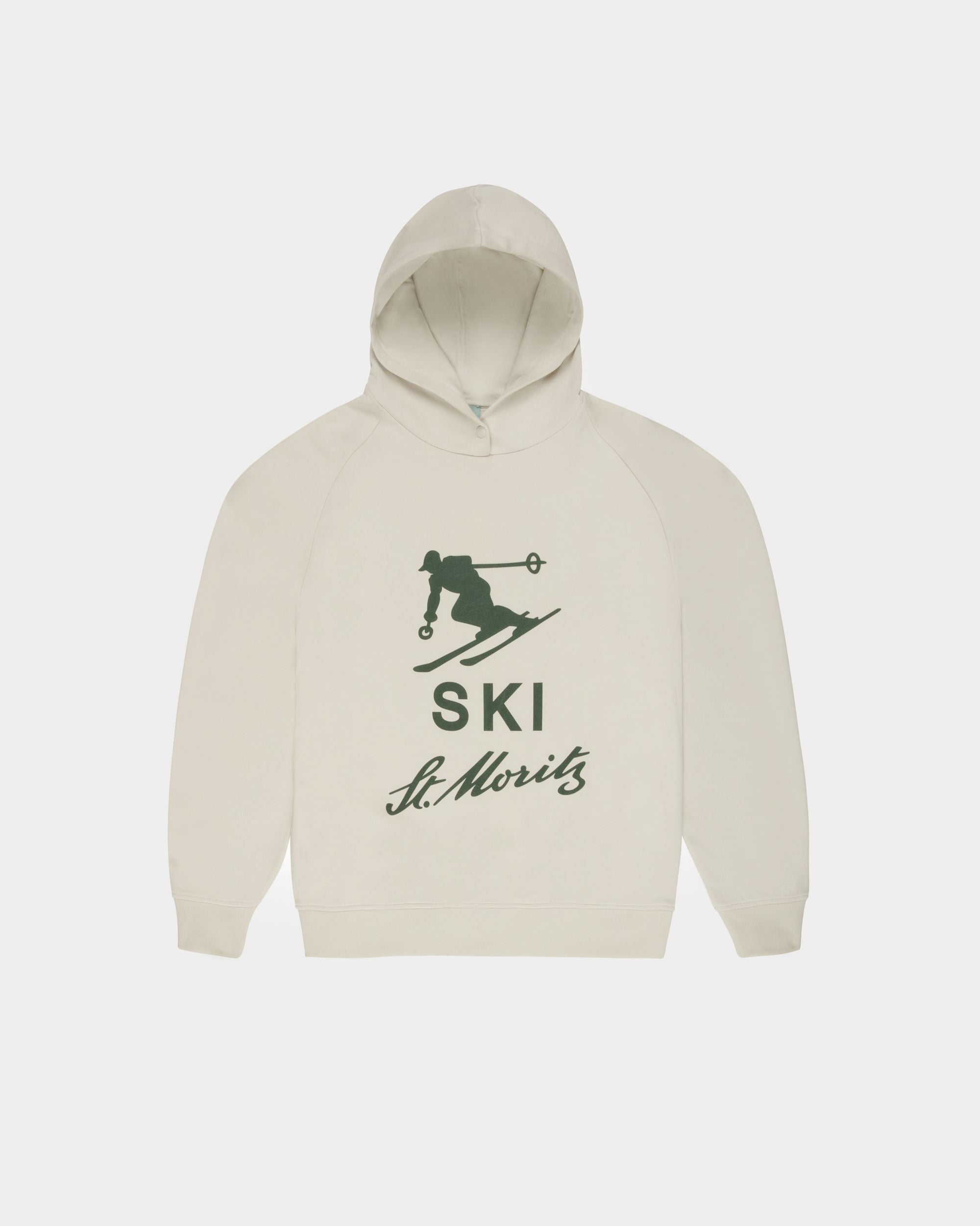 Ski St Moritz Hoodie Cotton Sweatshirt In Grey - Men's - Bally - 01