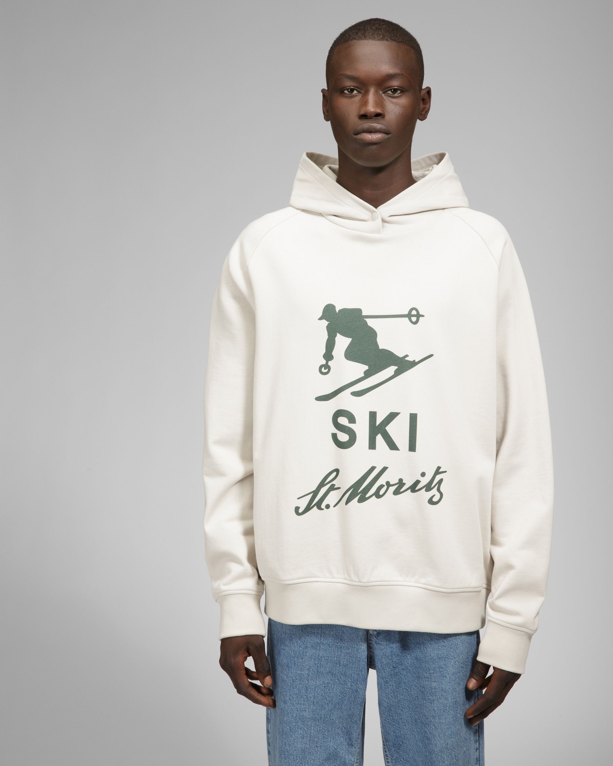 Ski St Moritz Hoodie Cotton Sweatshirt In Grey - Men's - Bally - 03
