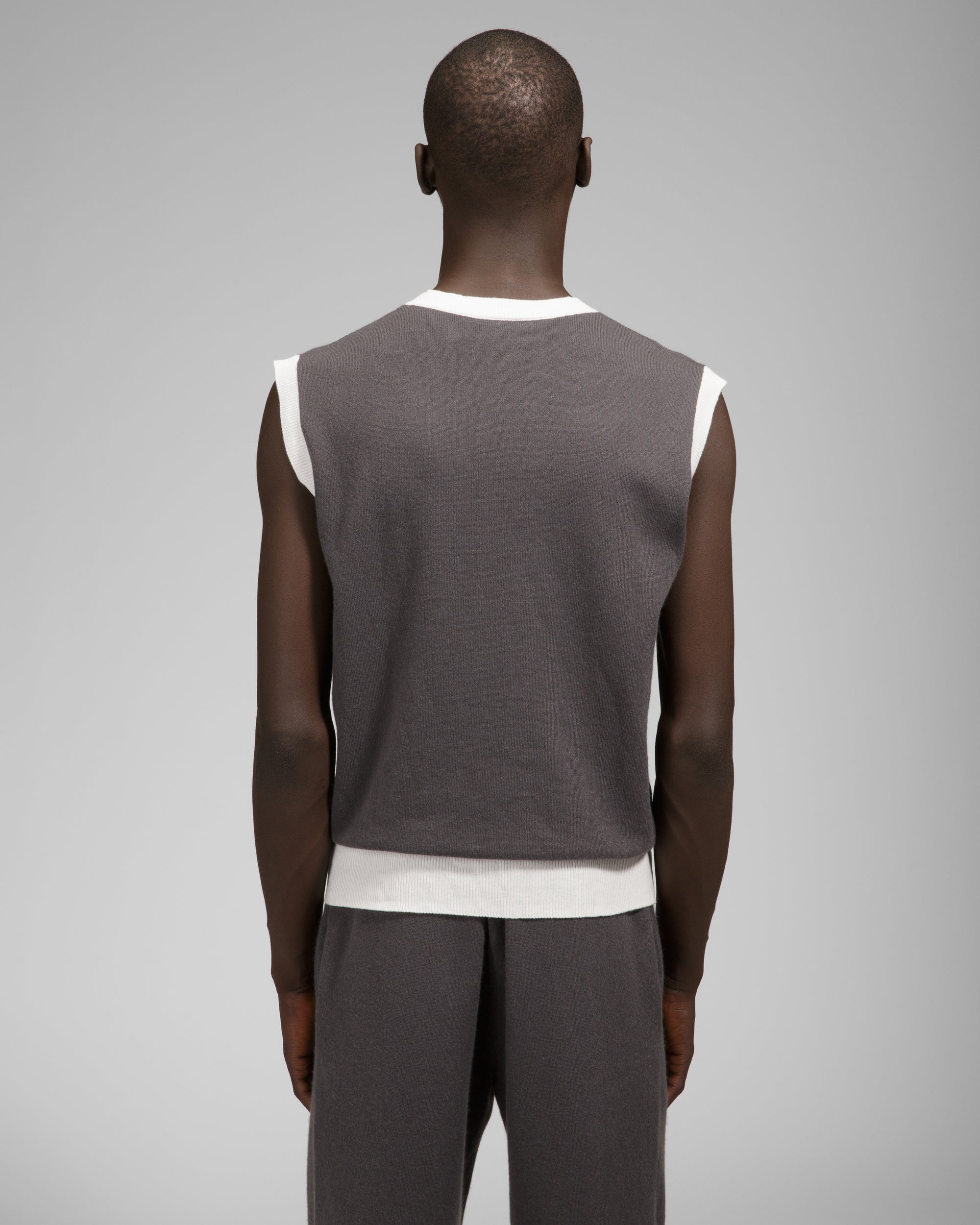 Cashmere Vest In Gray - Men's - Bally - 03