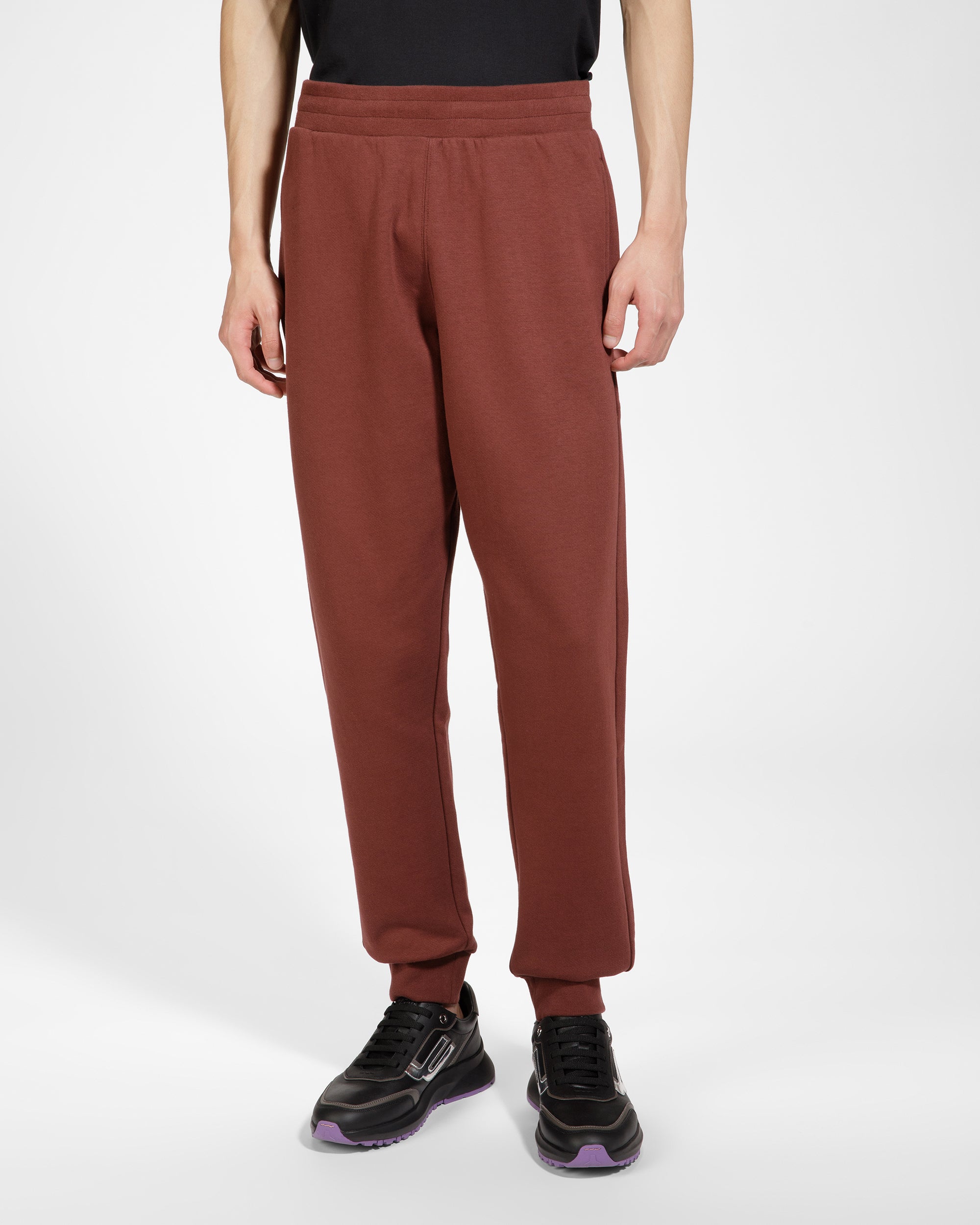 Rabbit Logo Sweatpants Cotton Blend Pants In Heritage Red - Men's - Bally - 01