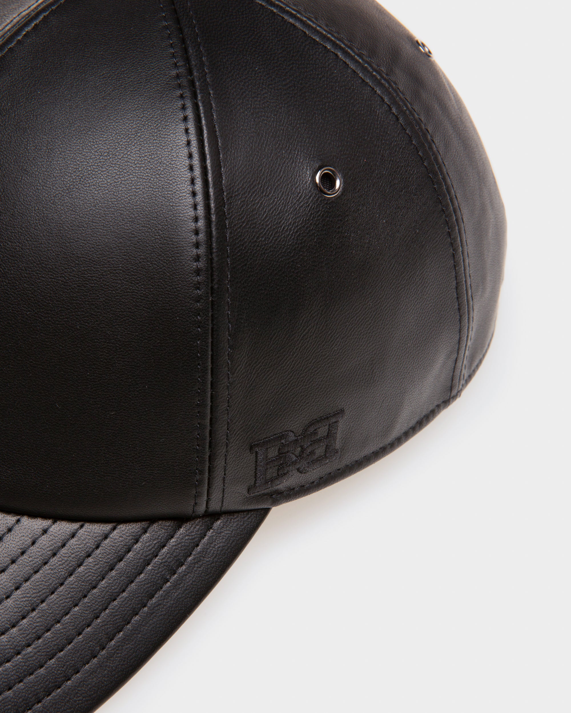 Leather Baseball Cap - Men's - Bally - 03