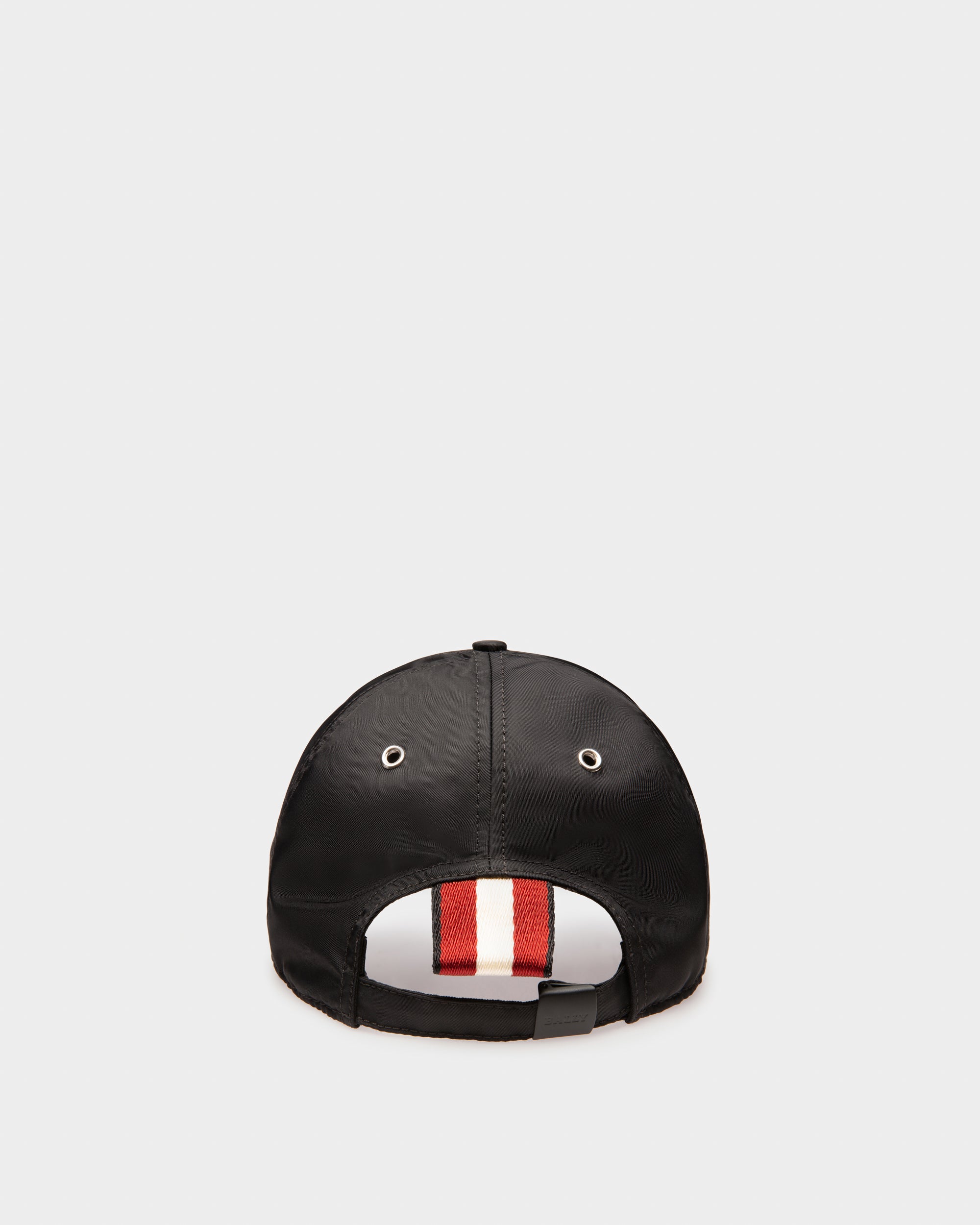 Recycled Nylon Hat In Black - Men's - Bally - 02