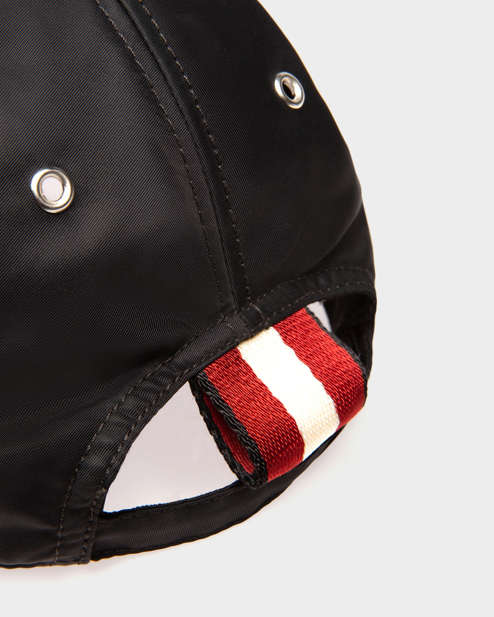Recycled Nylon Hat In Black - Men's - Bally - 03