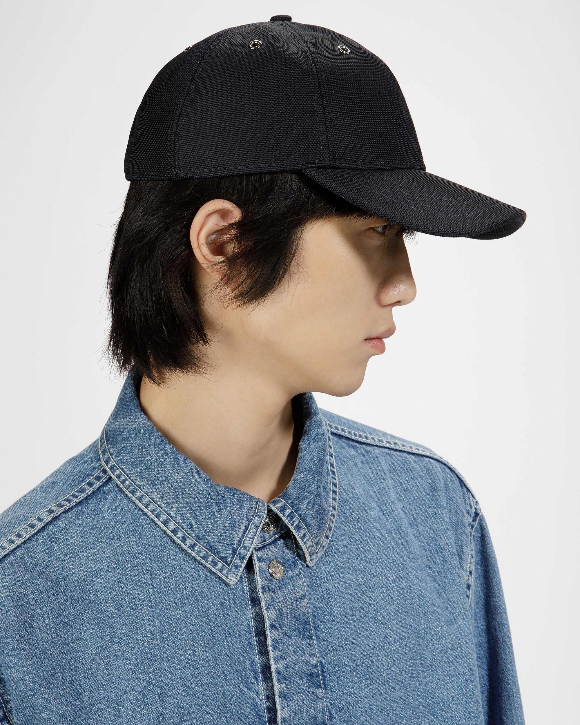 Cotton Baseball Cap In Midnight Blue - Men's - Bally - 01