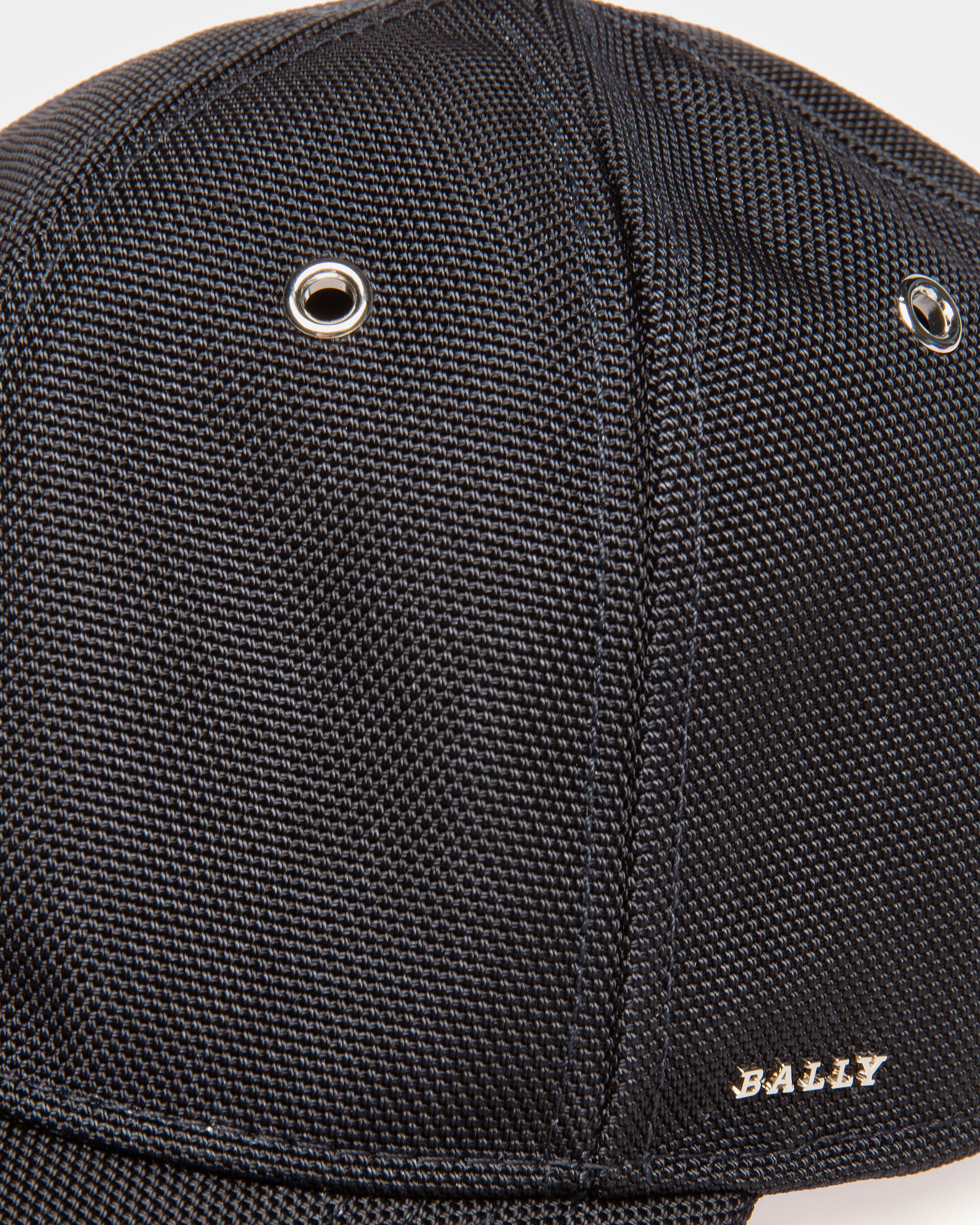 Cotton Baseball Cap In Midnight Blue - Men's - Bally - 05