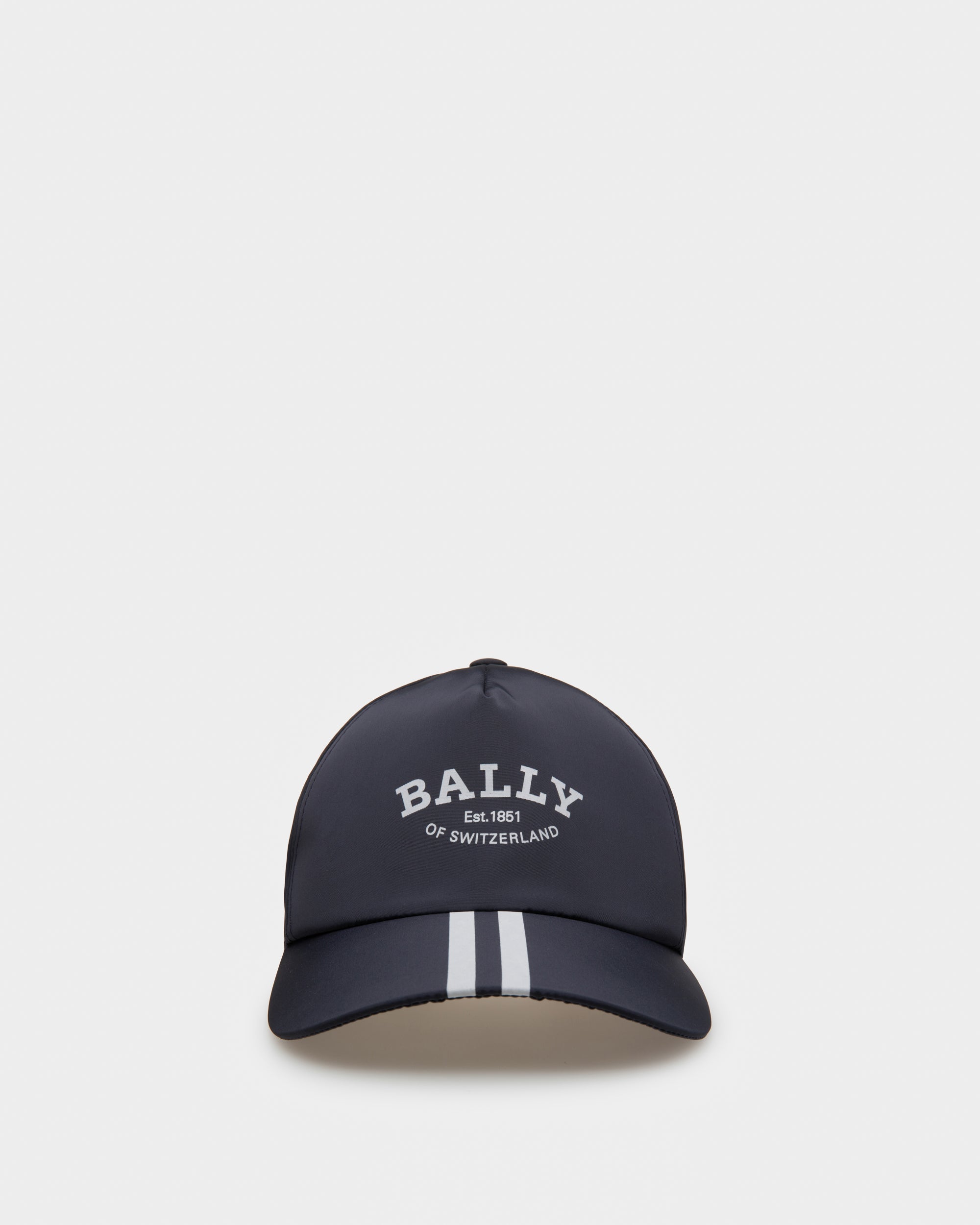 Nylon Baseball Cap In Navy - Men's - Bally - 01