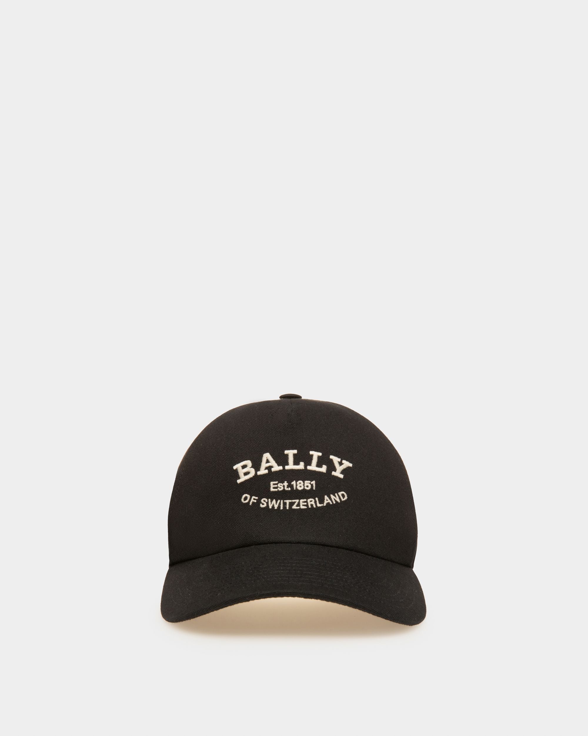 Cotton Baseball Cap In Black - Men's - Bally - 01