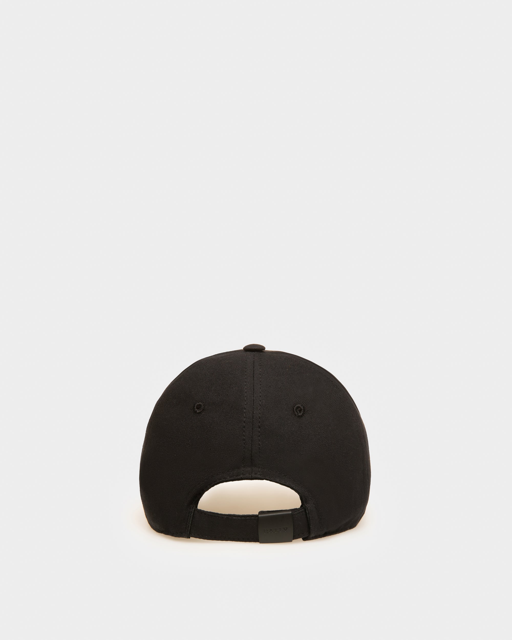 Cotton Baseball Cap In Black - Men's - Bally - 02