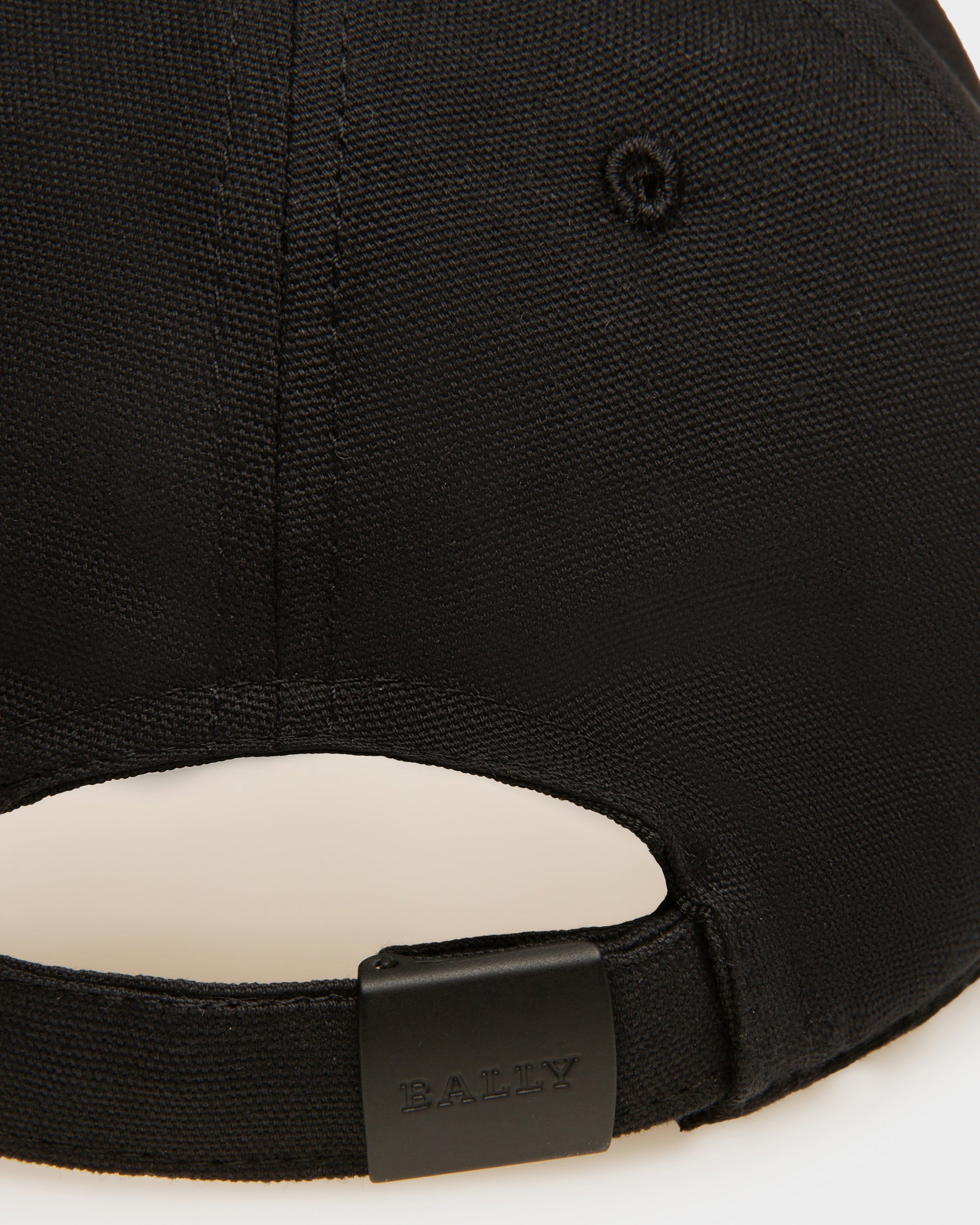 Cotton Baseball Cap In Black - Men's - Bally - 03