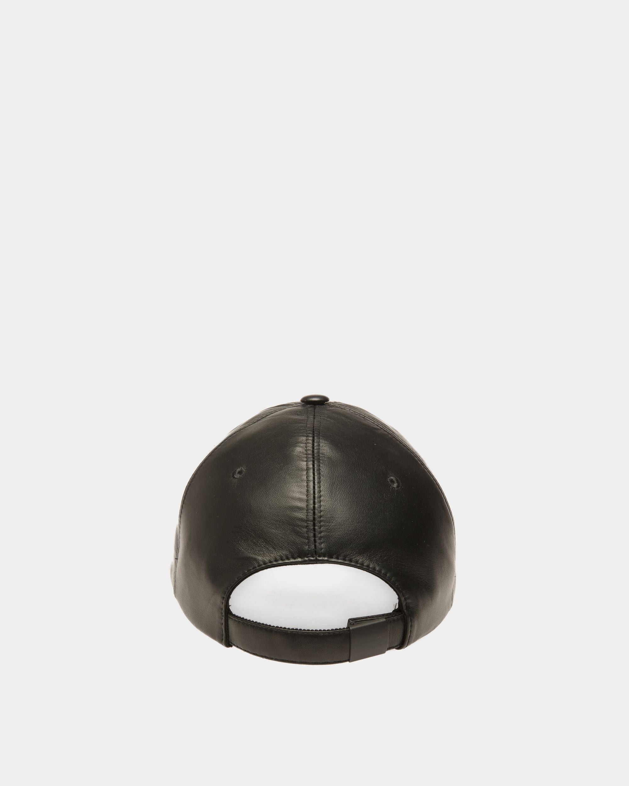 Baseball Cap In Black Leather - Men's - Bally - 02