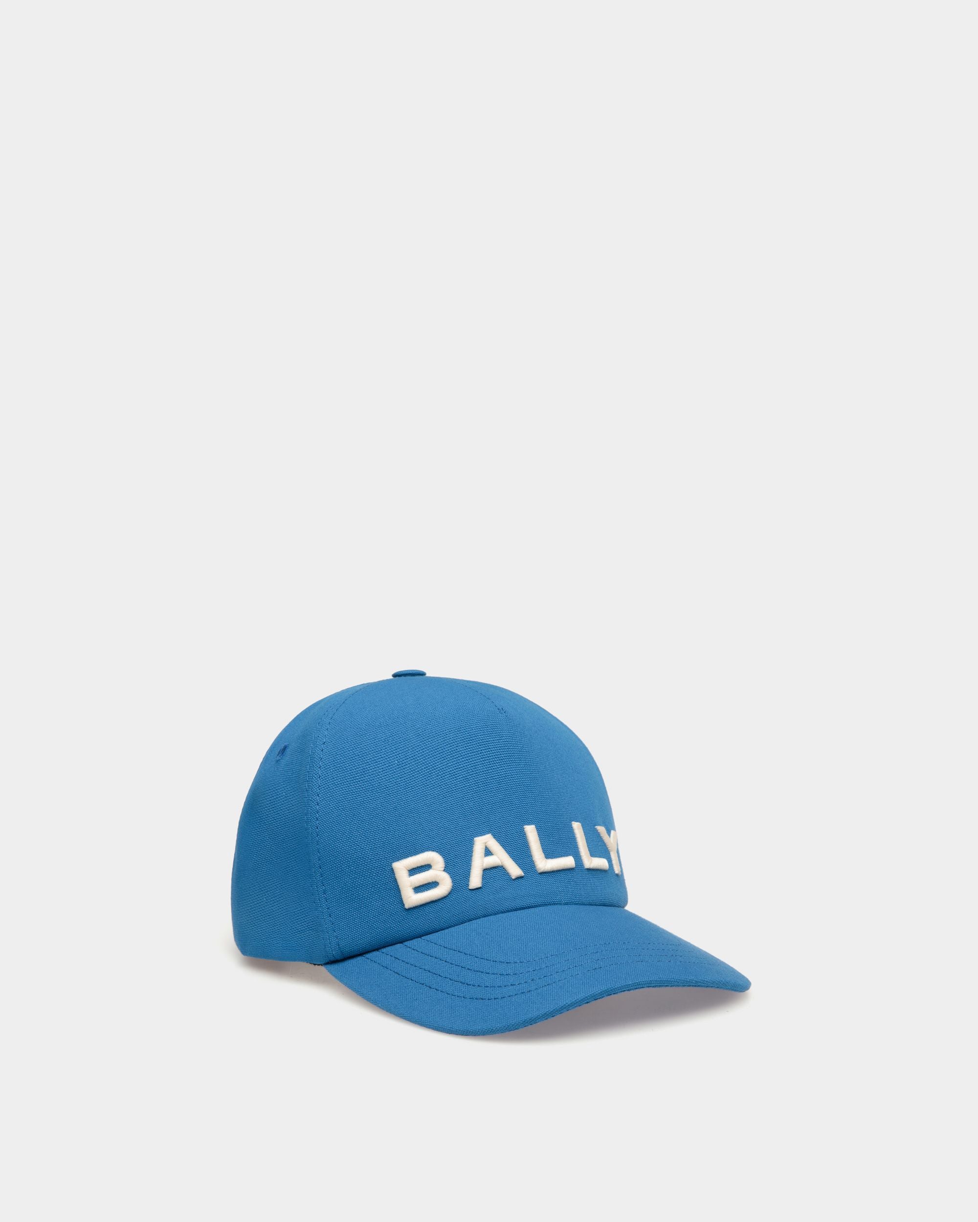 Baseball Hat In Blue Cotton - Men's - Bally - 01