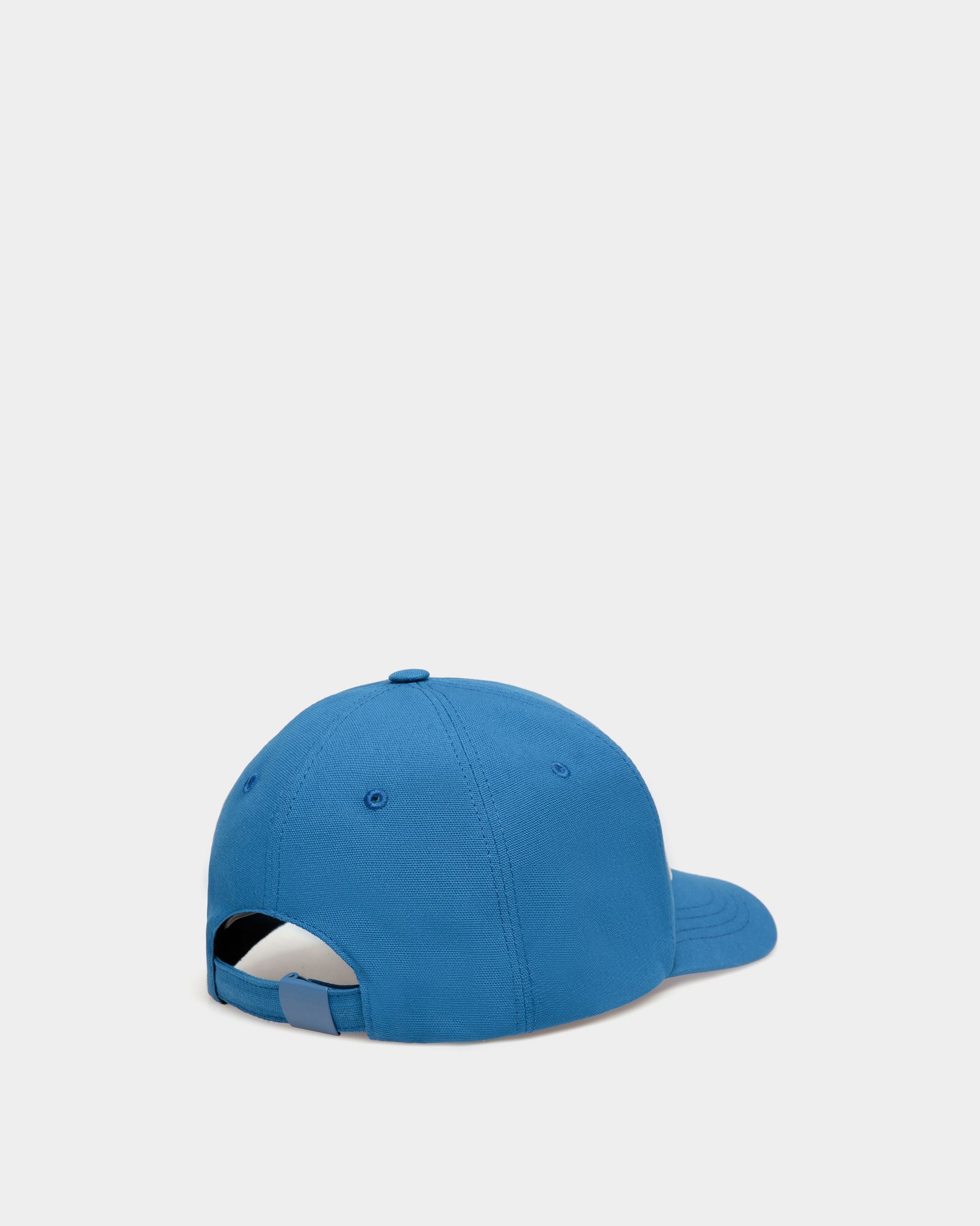 Baseball Hat In Blue Cotton - Men's - Bally - 03