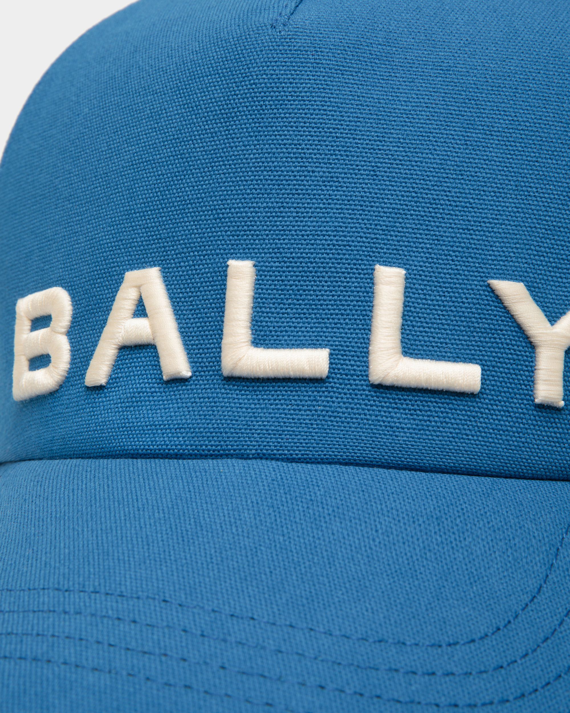 Baseball Hat In Blue Cotton - Men's - Bally - 04