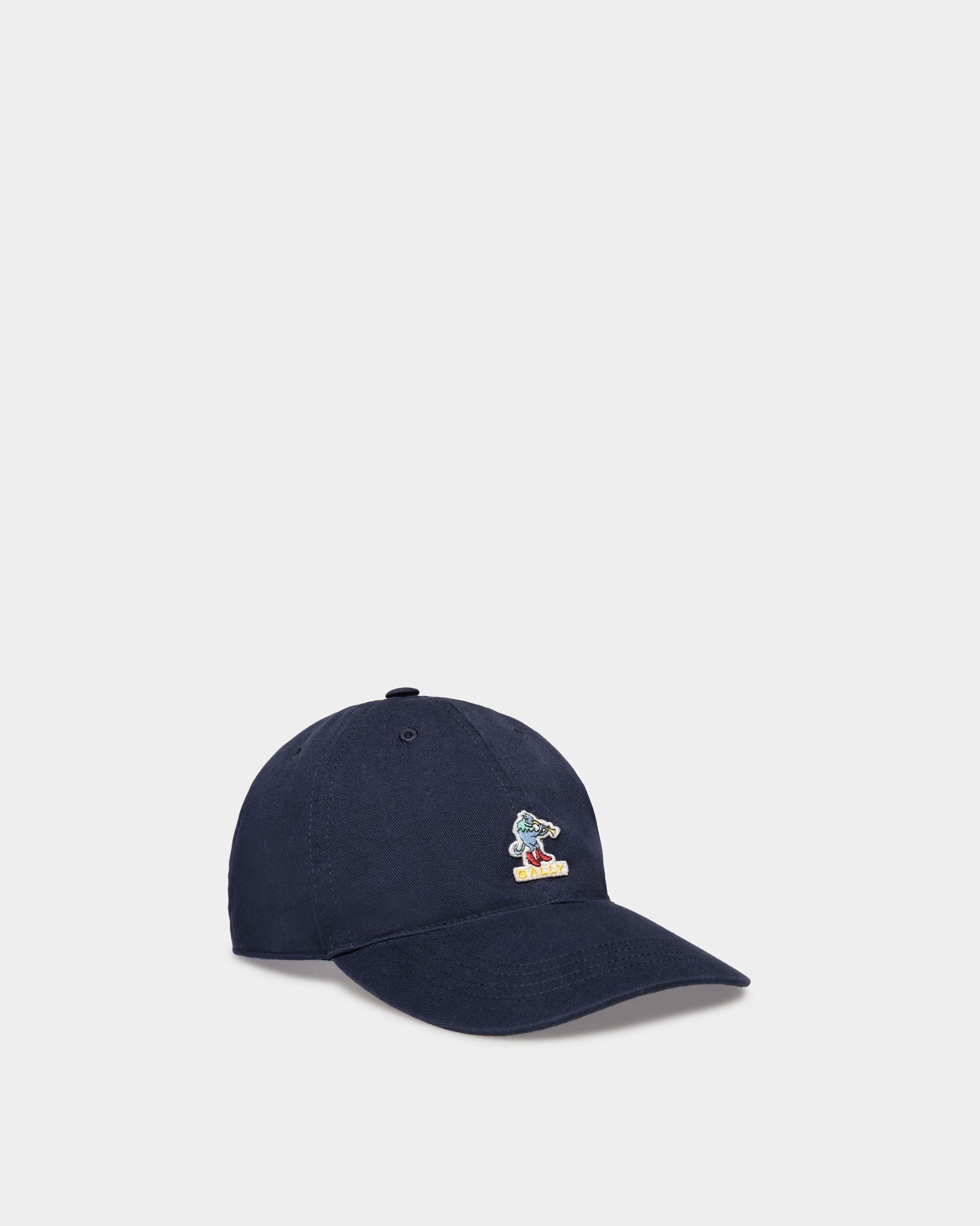 Baseball Hat in Navy Blue Cotton - Men's - Bally - 01