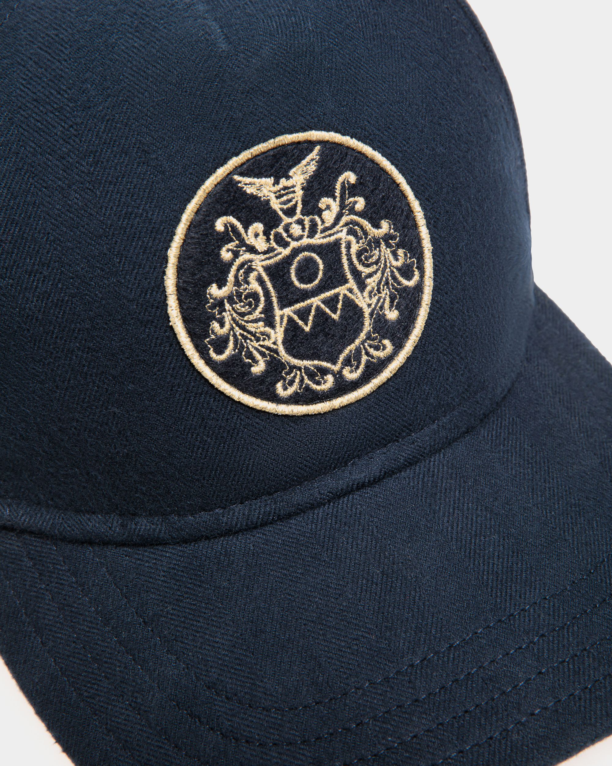 Adrien Brody Travel Collection Baseball Hat In Navy Blue Cotton - Men's - Bally - 03