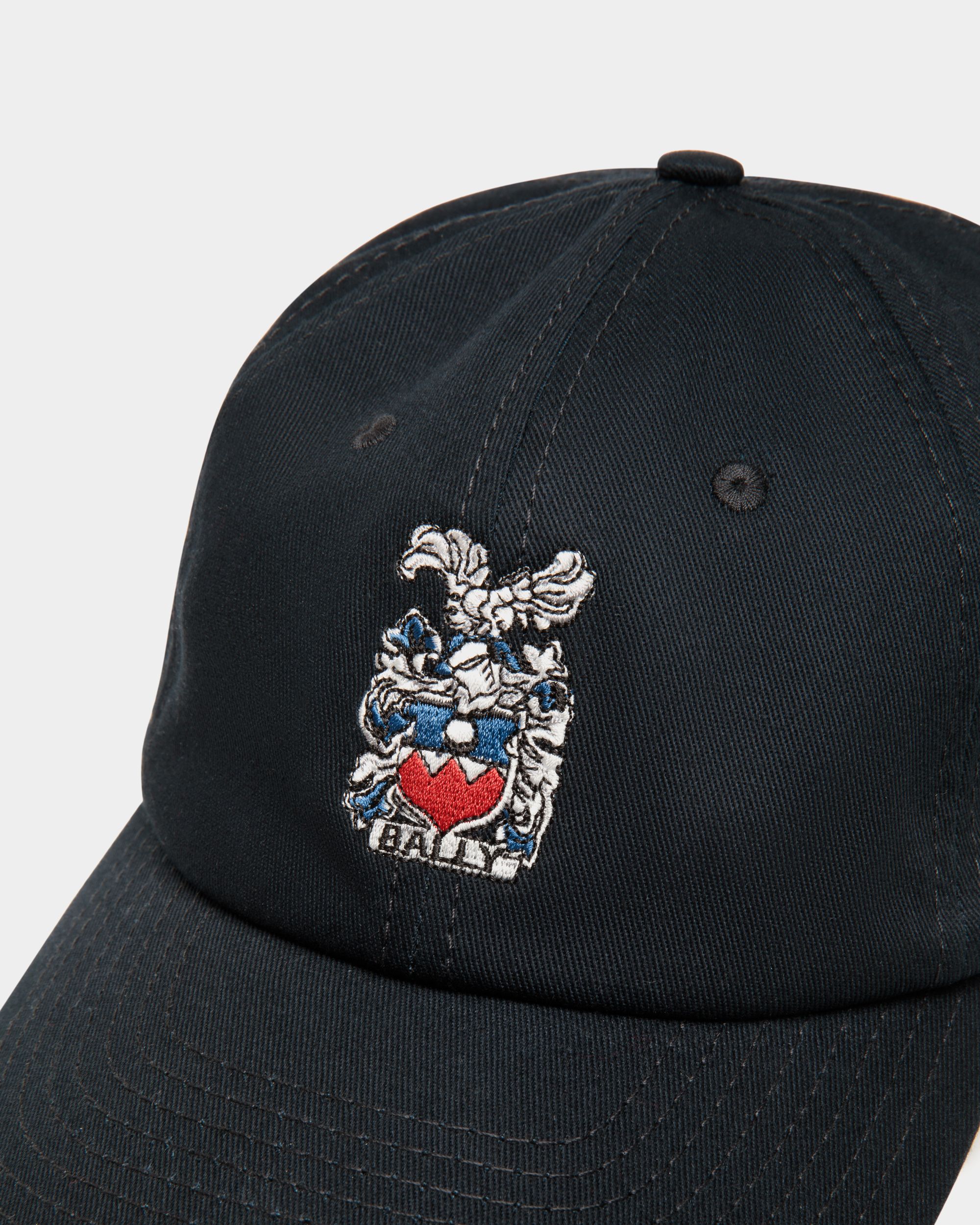 Baseball Hat in Navy Blue Cotton - Men's - Bally - 03