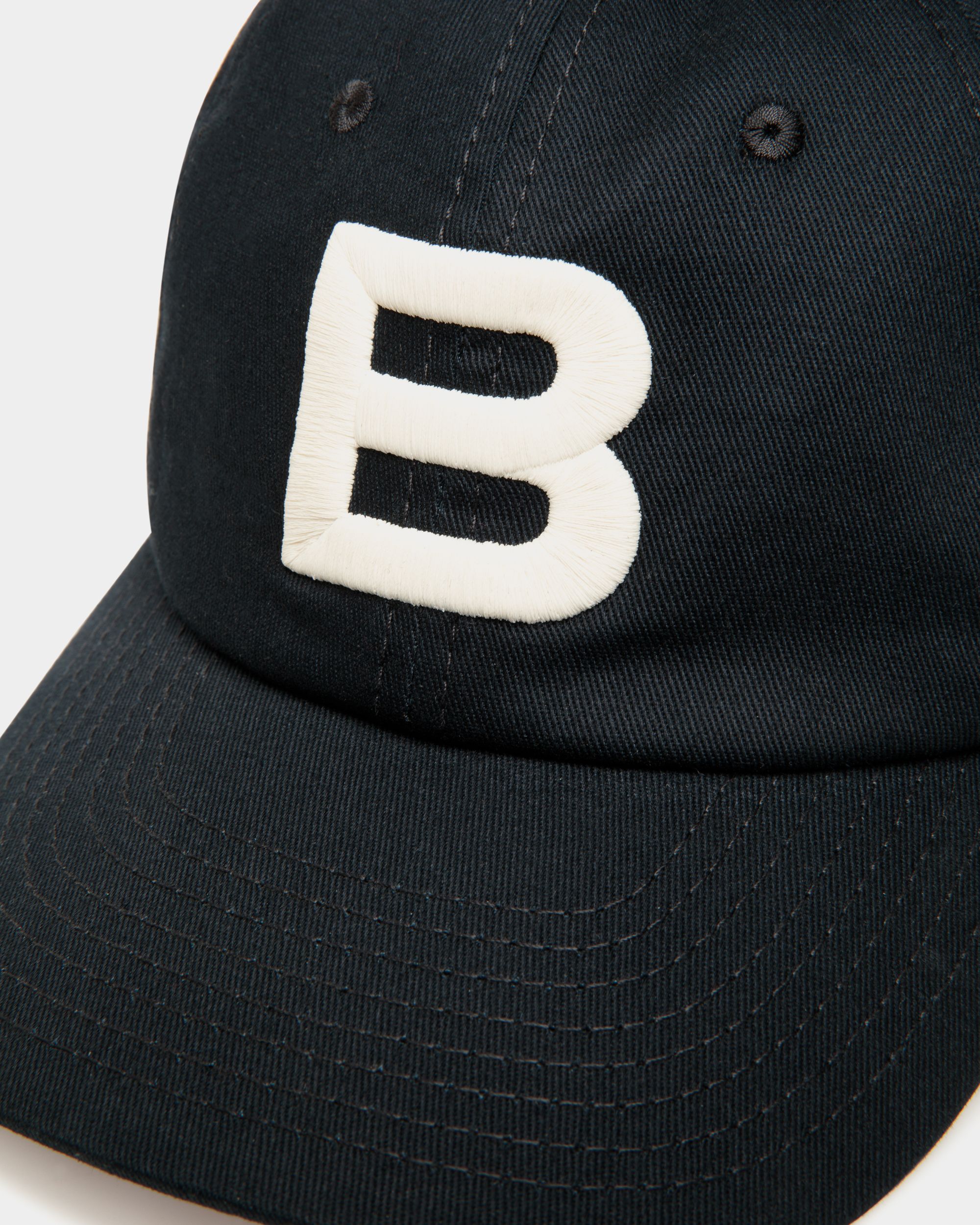 Baseball Hat in Navy Blue Cotton - Men's - Bally - 03