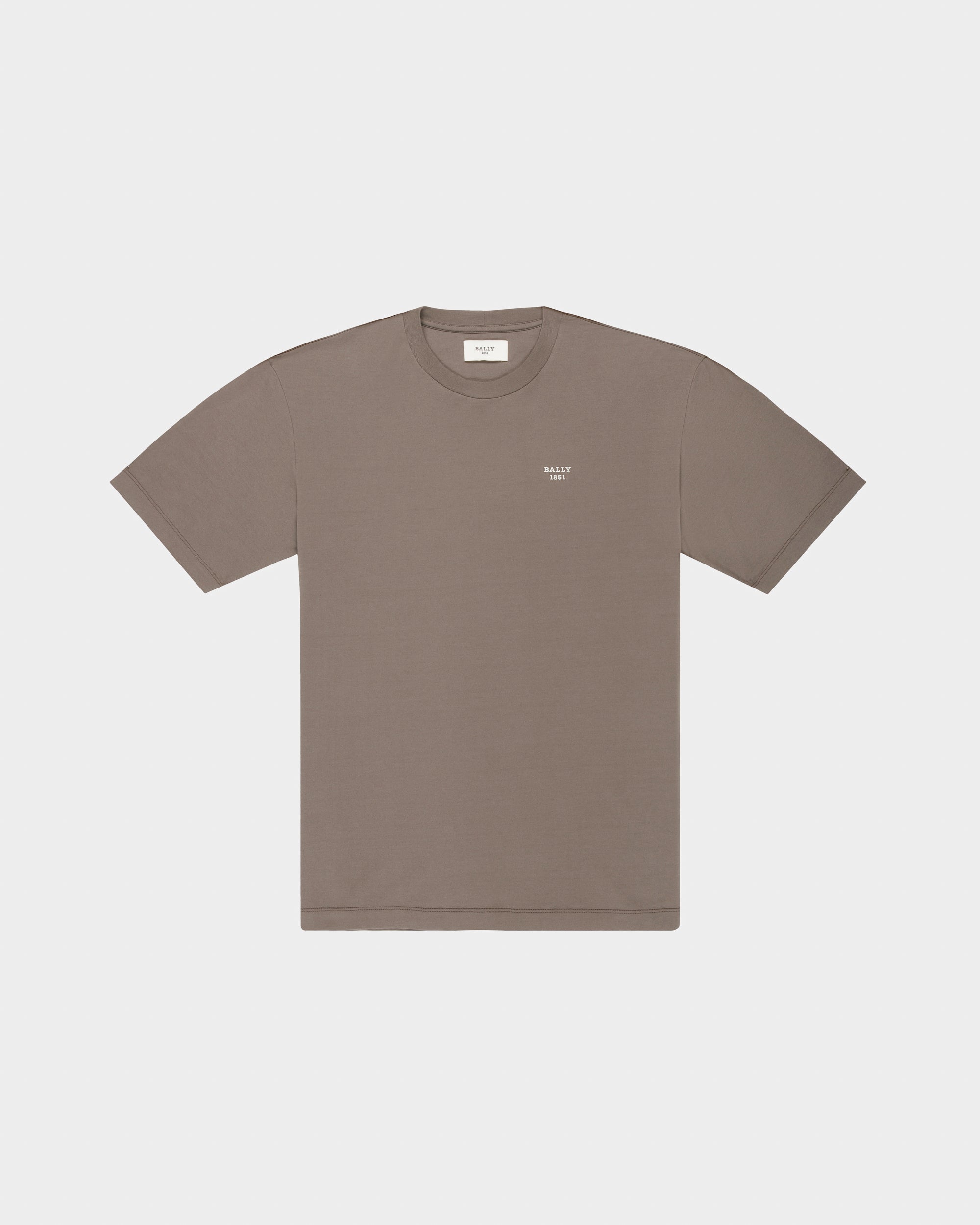 Organic Cotton T-Shirt In Green - Men's - Bally - 04
